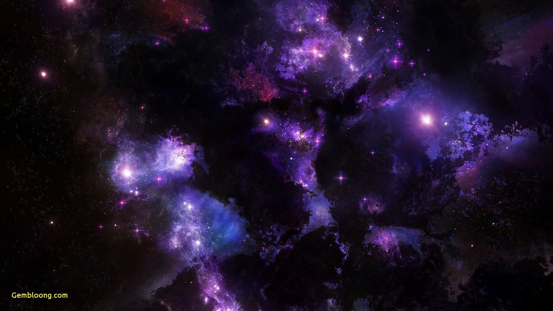Nebulosa spaziale viola stellata, 1920x1080 Full HD, Desktop