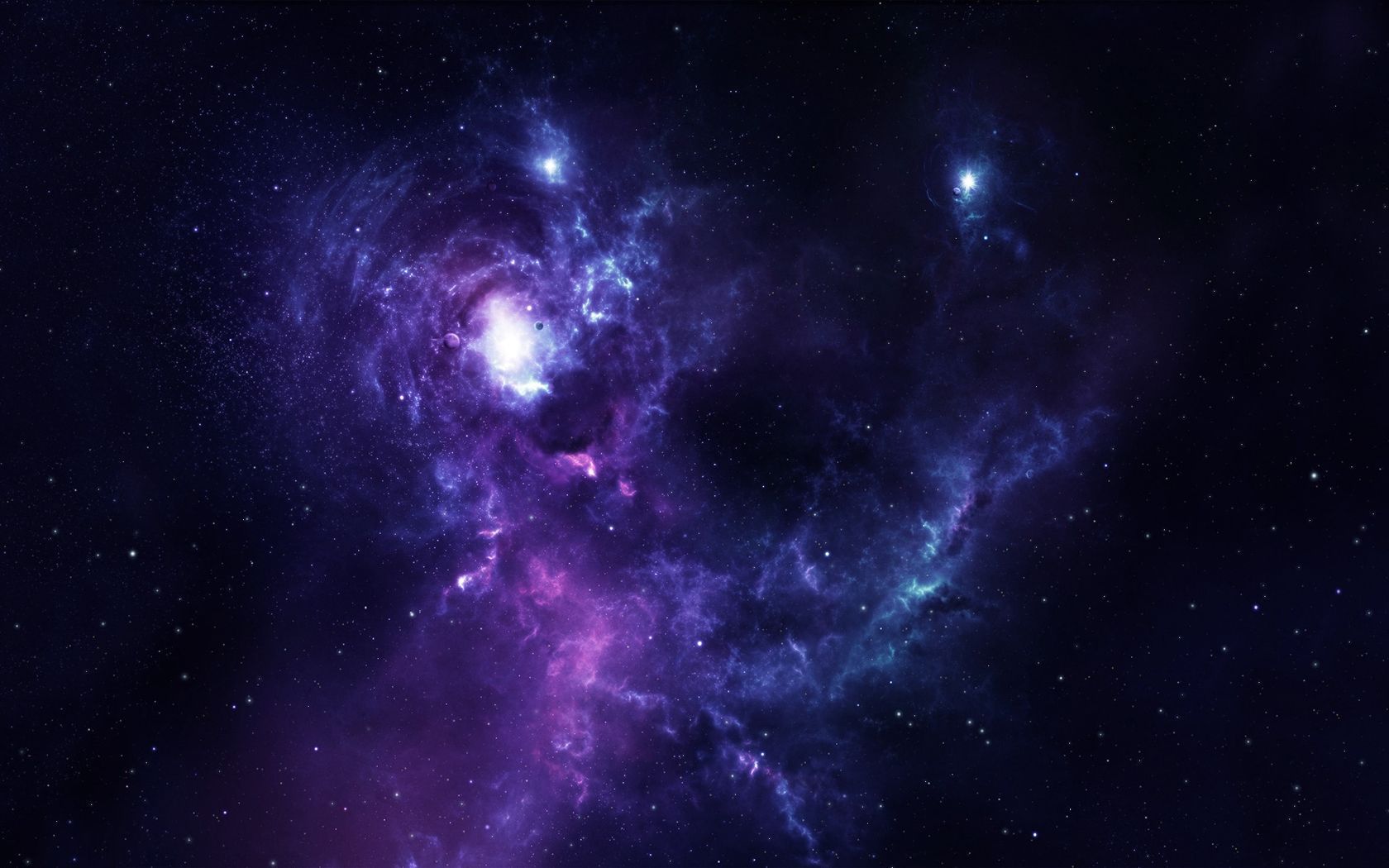 Nebulosa viola nello spazio, 1680x1050 HD Ready, Notebook Gaming