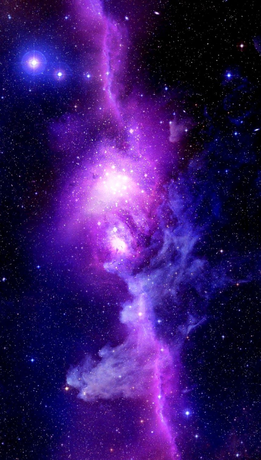 Nebulosa spaziale viola, 855x1504 Full HD Verticale, Smartphone
