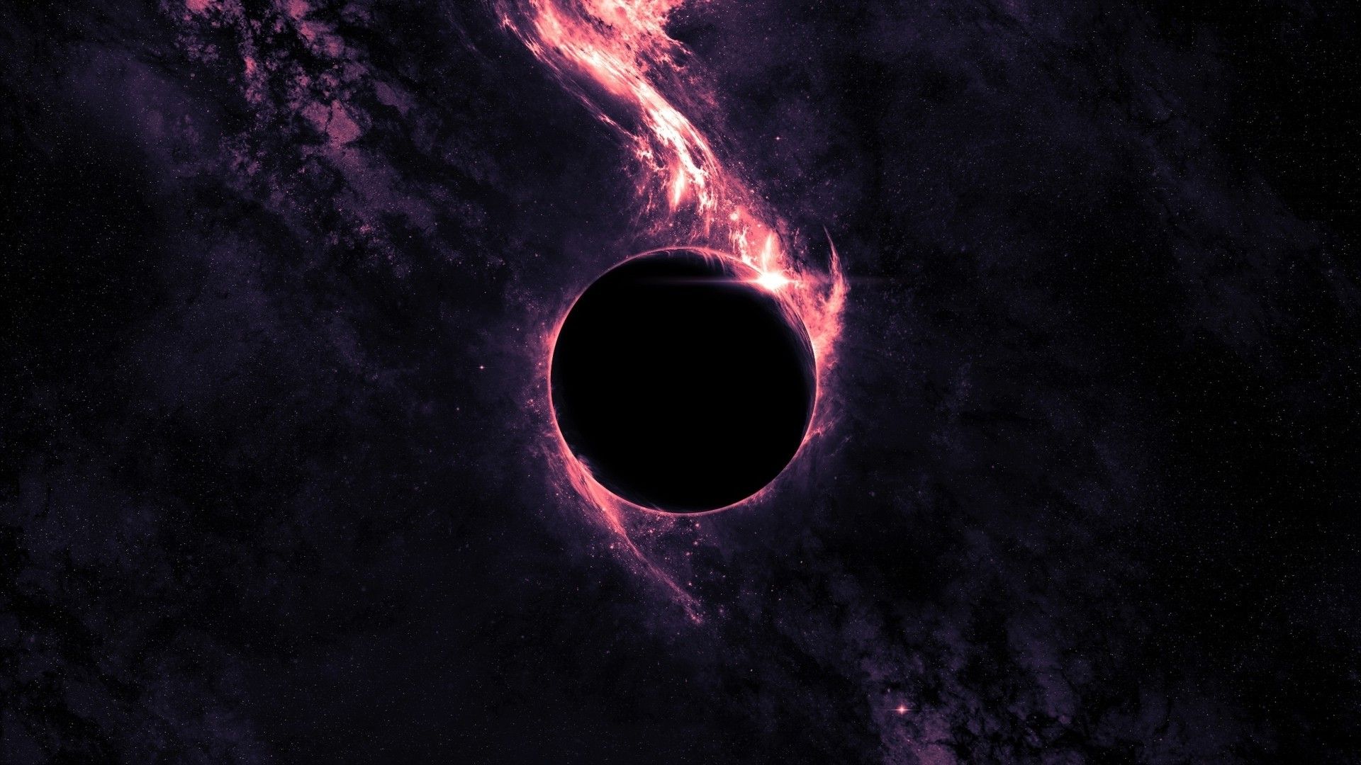 Buco nero spazio viola, 1920x1080 Full HD 1080p, PC