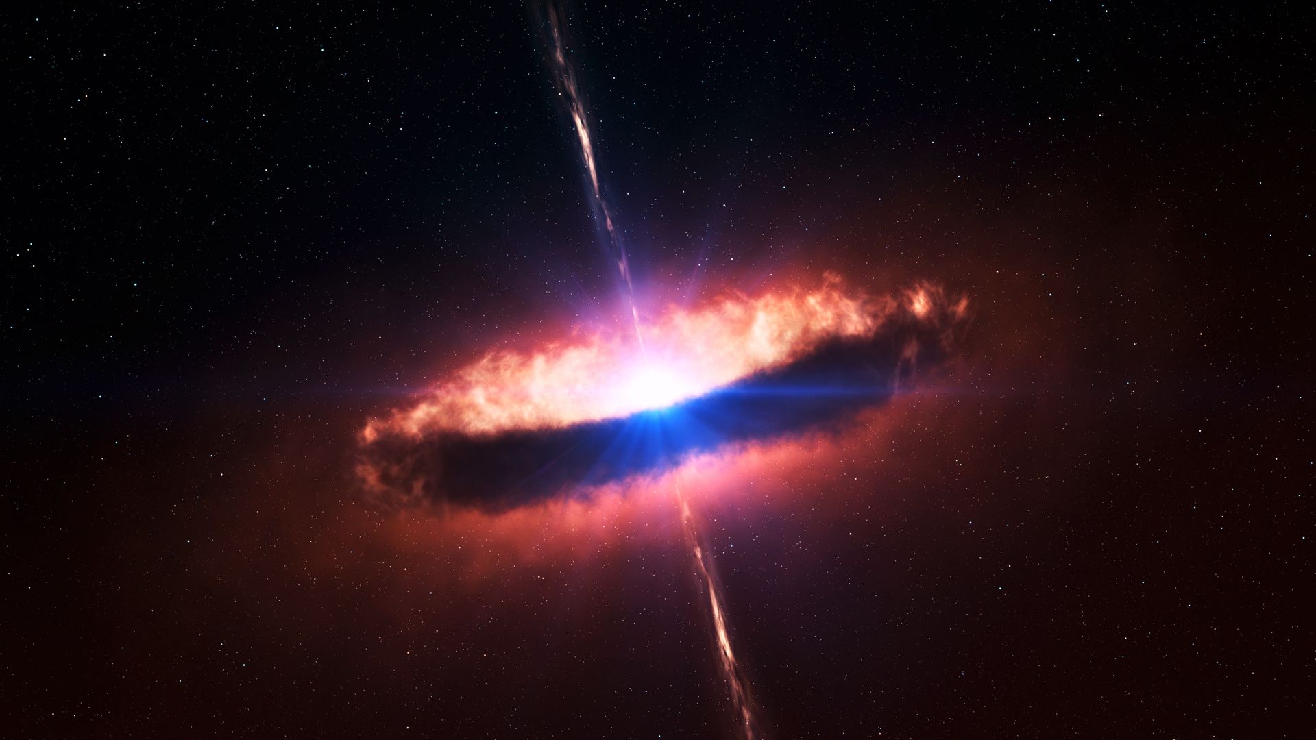 Buco nero con getti luminosi, 1920x1080 Full HD, Desktop