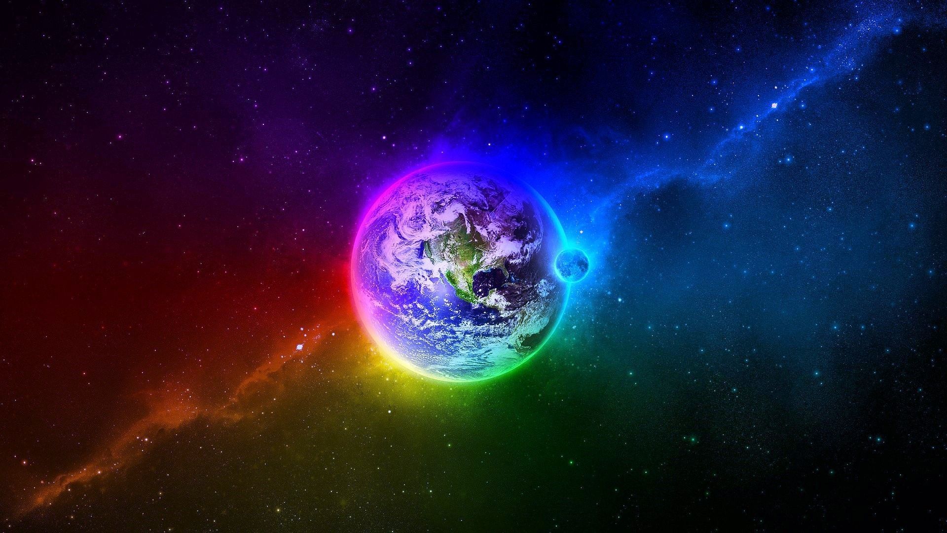 Pianeta Terra nebulosa colorata, 1920x1080 Full HD 1080p, Desktop