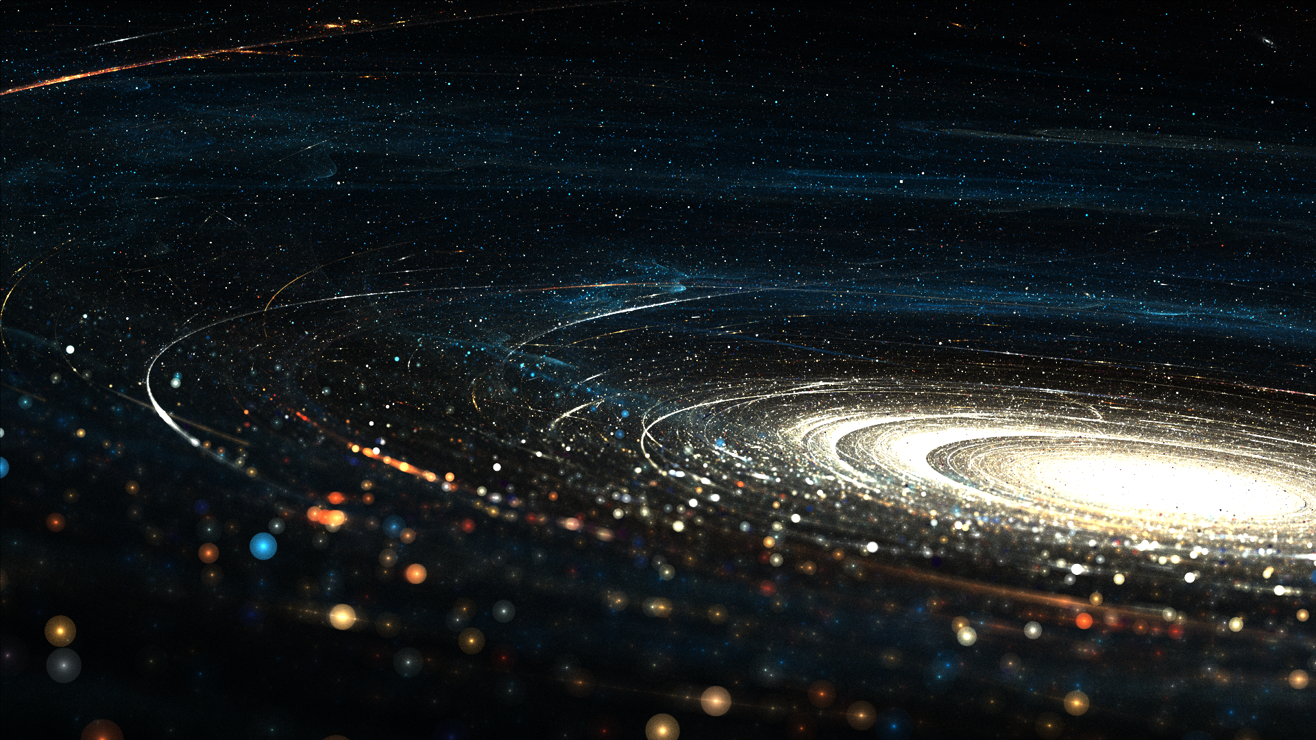 Galassia a spirale nello spazio, 1920x1080 Full HD, PC