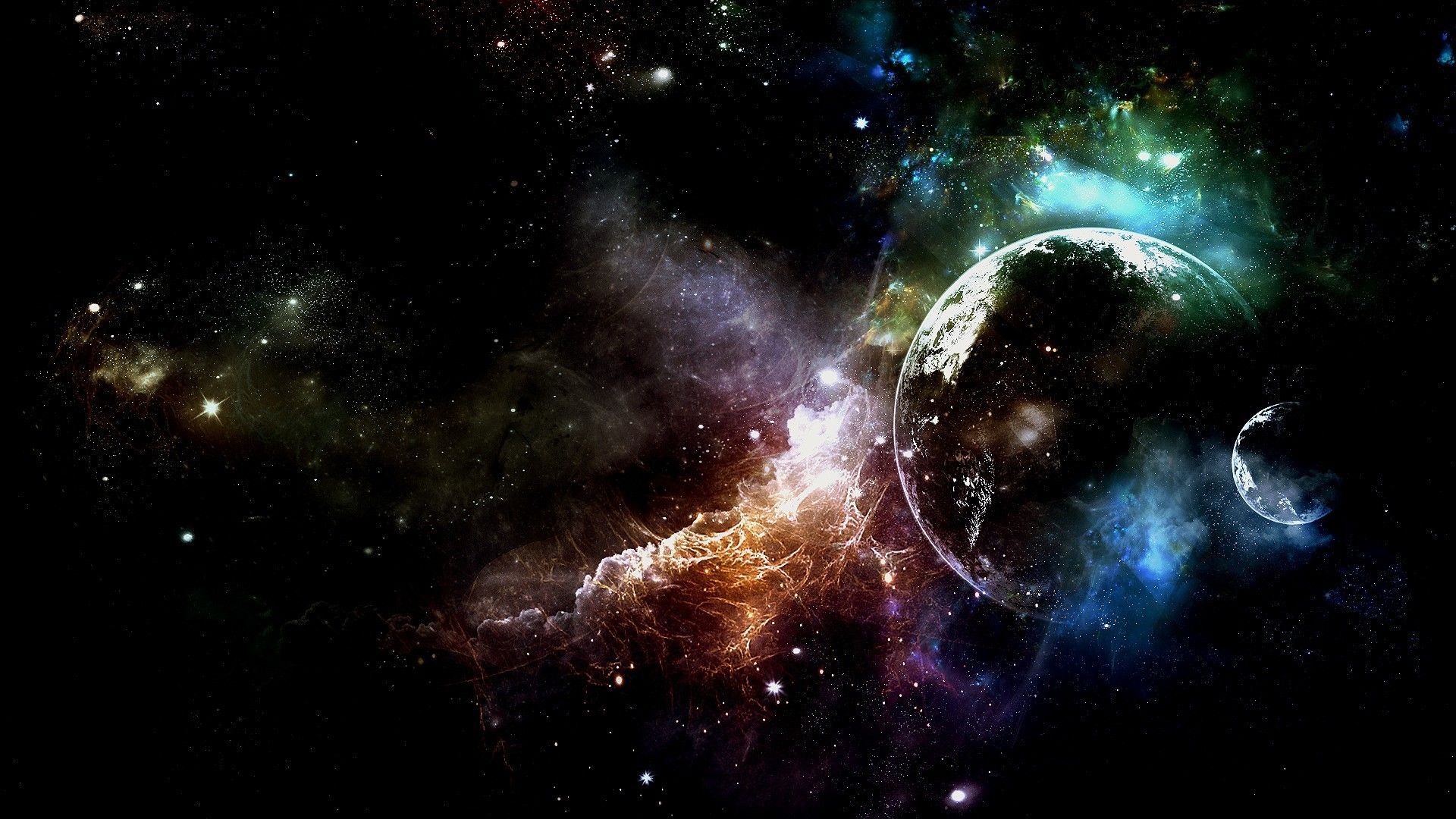 Pianeti e nebulosa spaziale, 1920x1080 1080p, PC