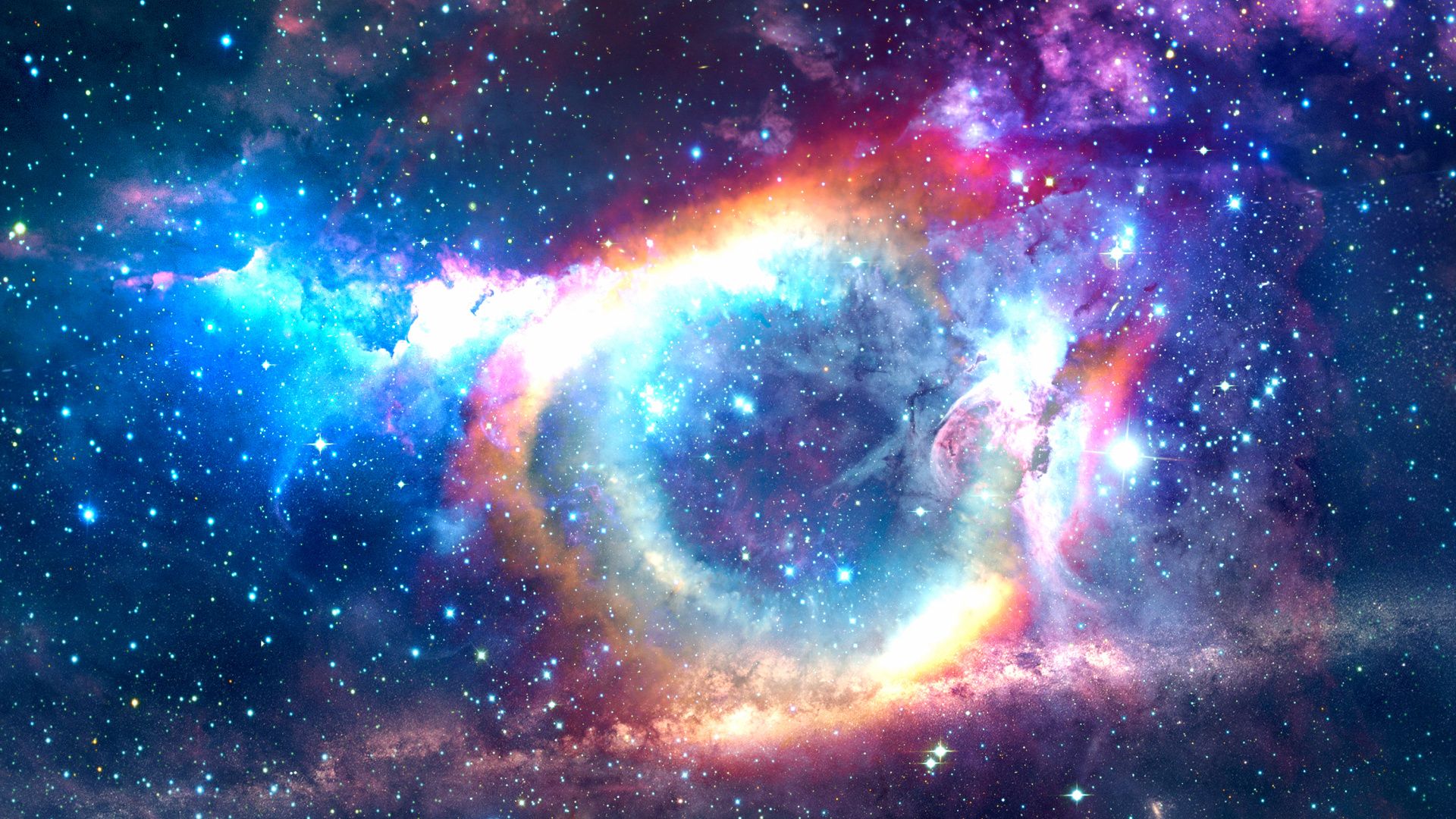 Nebulosa colorata galassia spaziale, 1920x1080 Full HD 1080p, Desktop