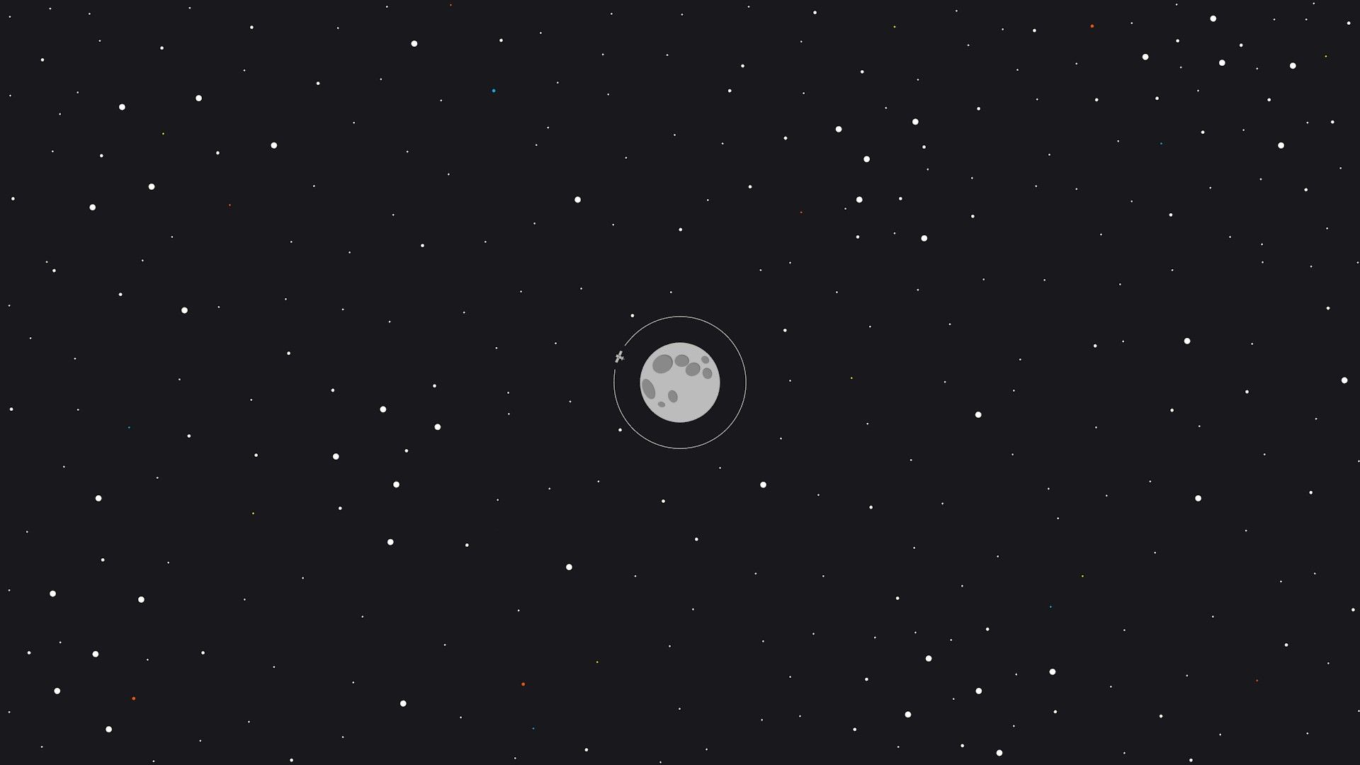 Luna tra le stelle, 1920x1080 1080p, PC Desktop