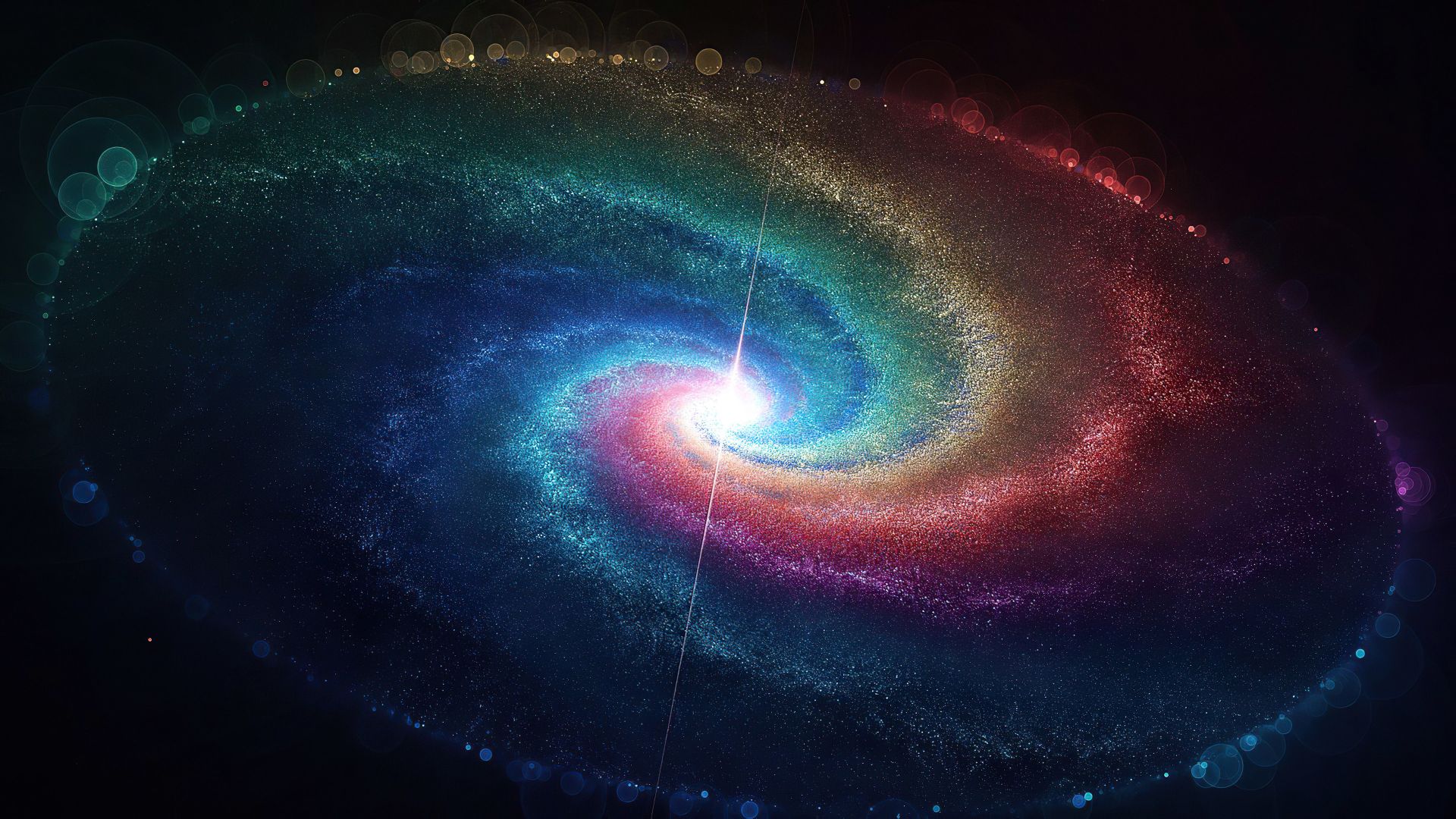 Galassia a spirale colorata, 1920x1080 Full HD 1080p, PC Desktop