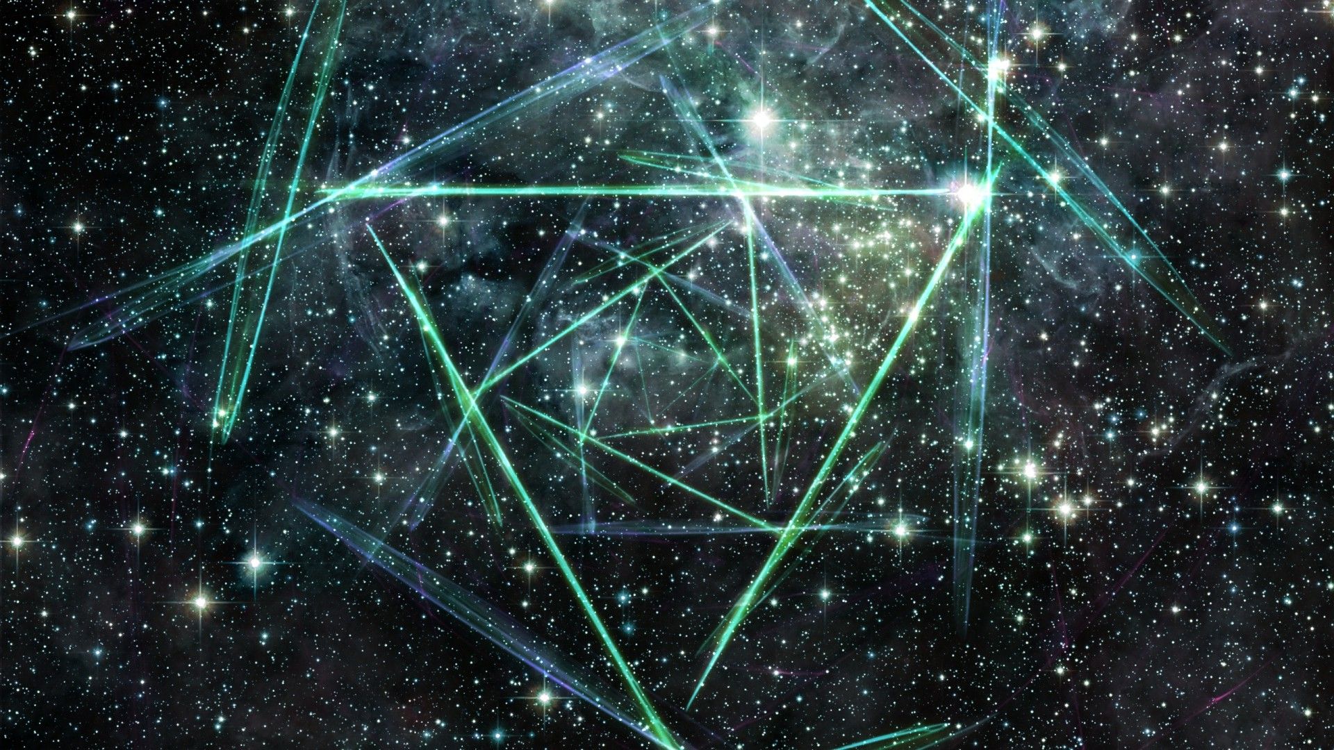 Forme geometriche frattali nello spazio, 1920x1080 Full HD 1080p, Desktop