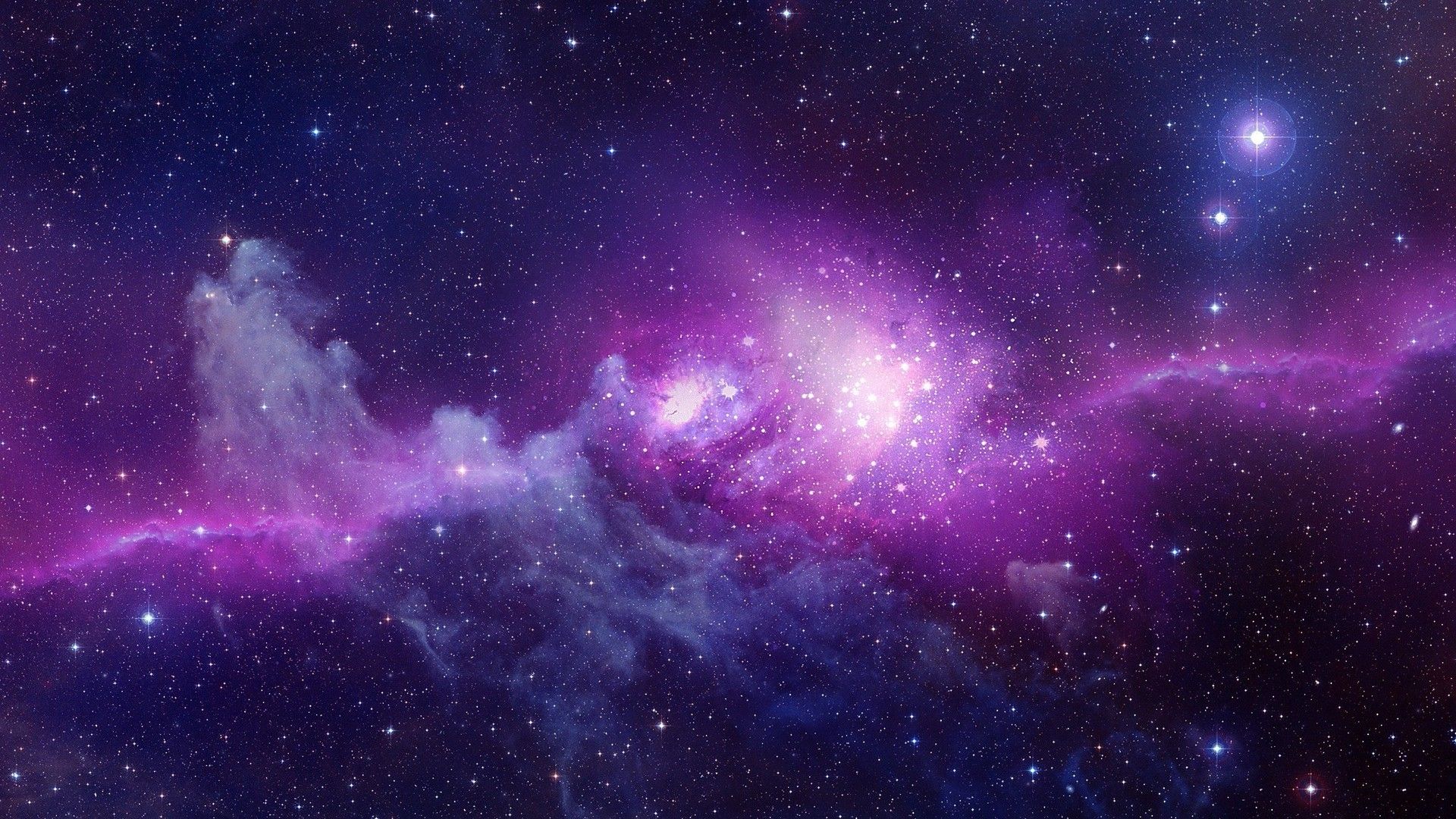 Nebulosa viola nello spazio, 1920x1080 Full HD, PC Desktop