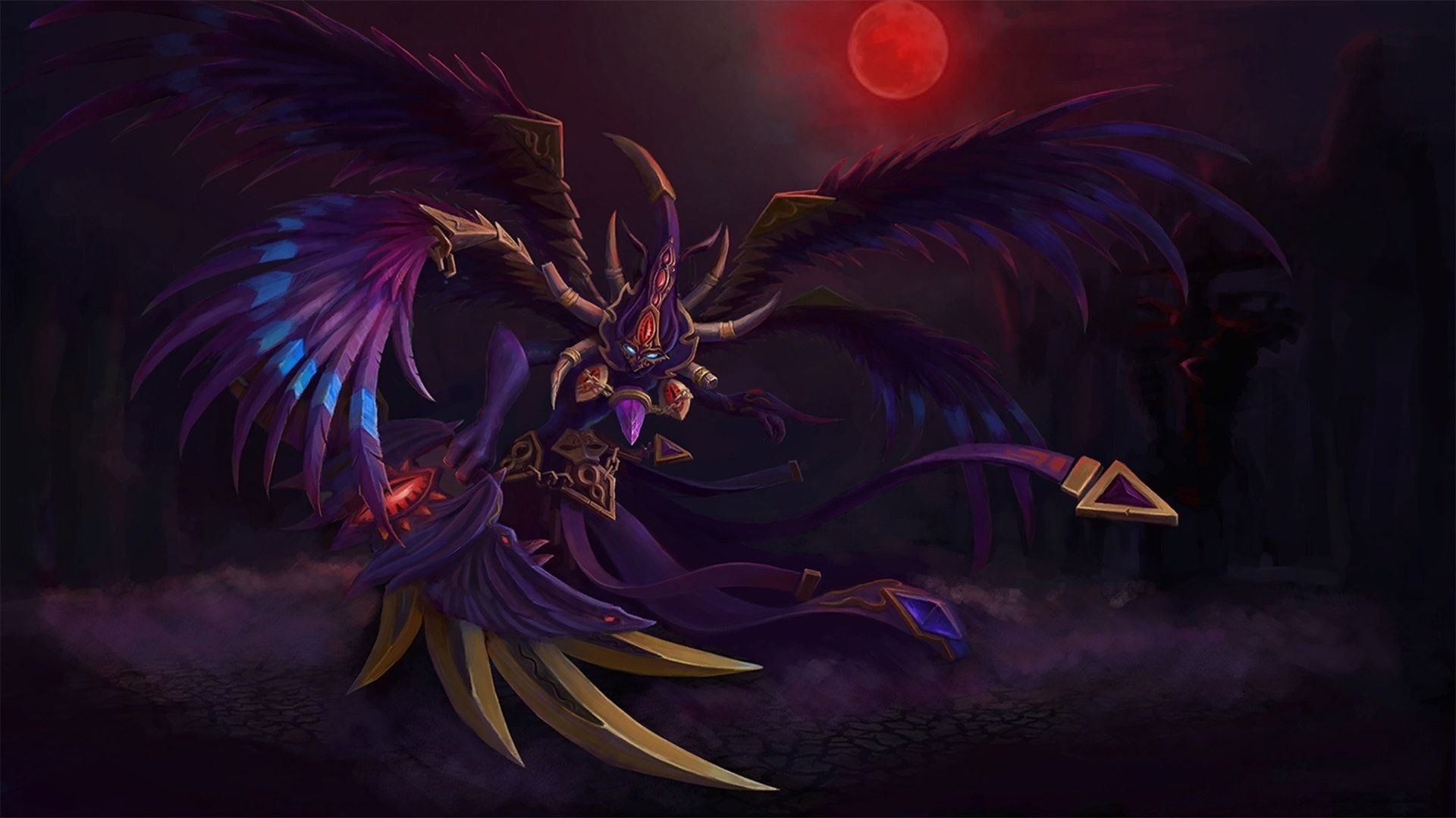 Spectre Dota 2 alata scura, 1920x1080 Full HD 1080p, Desktop