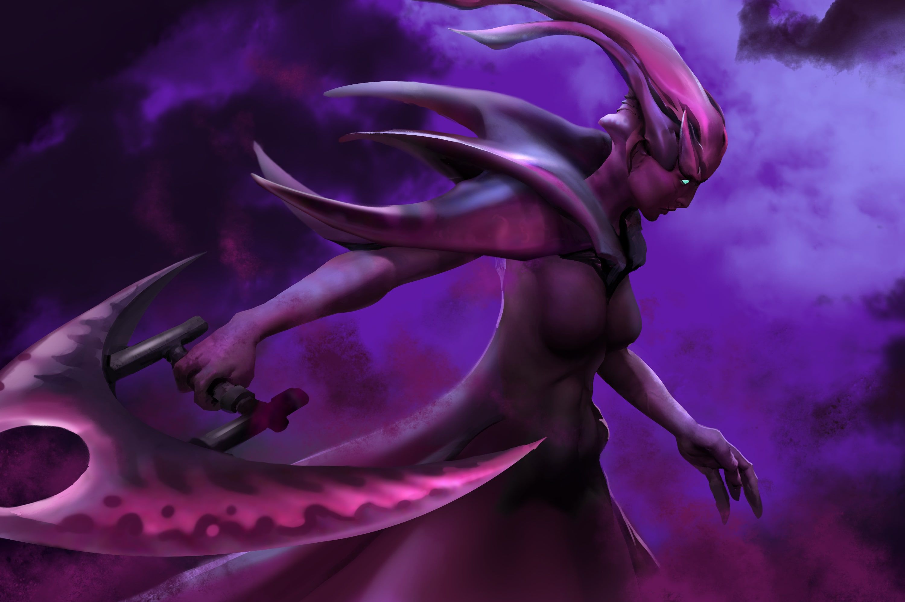 Spectre Dota 2, viola, MOBA, 3000x1998 2K, Laptop