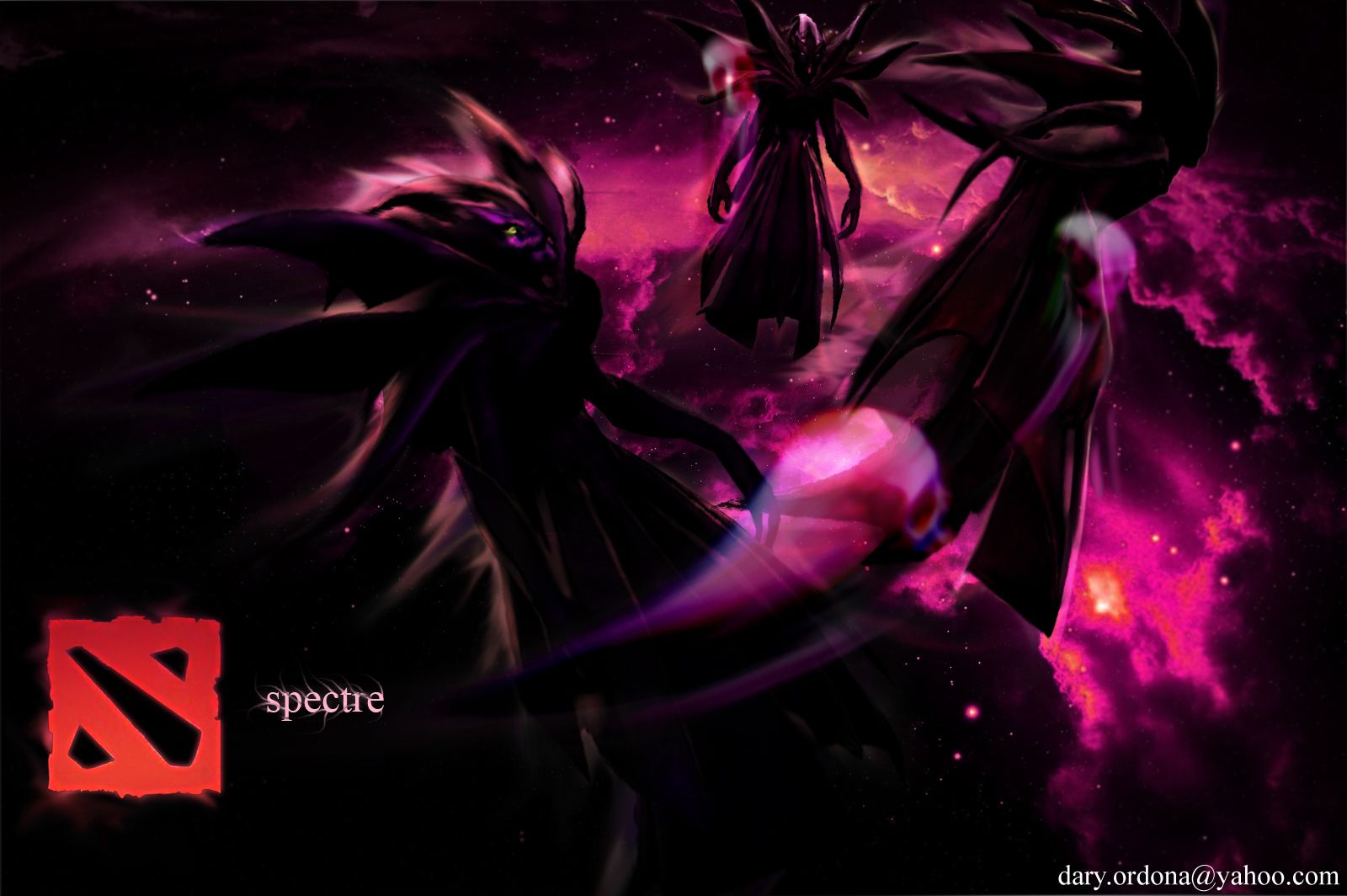 Spectre Dota 2 nebulosa viola, 1600x1064 HD Ready, Laptop