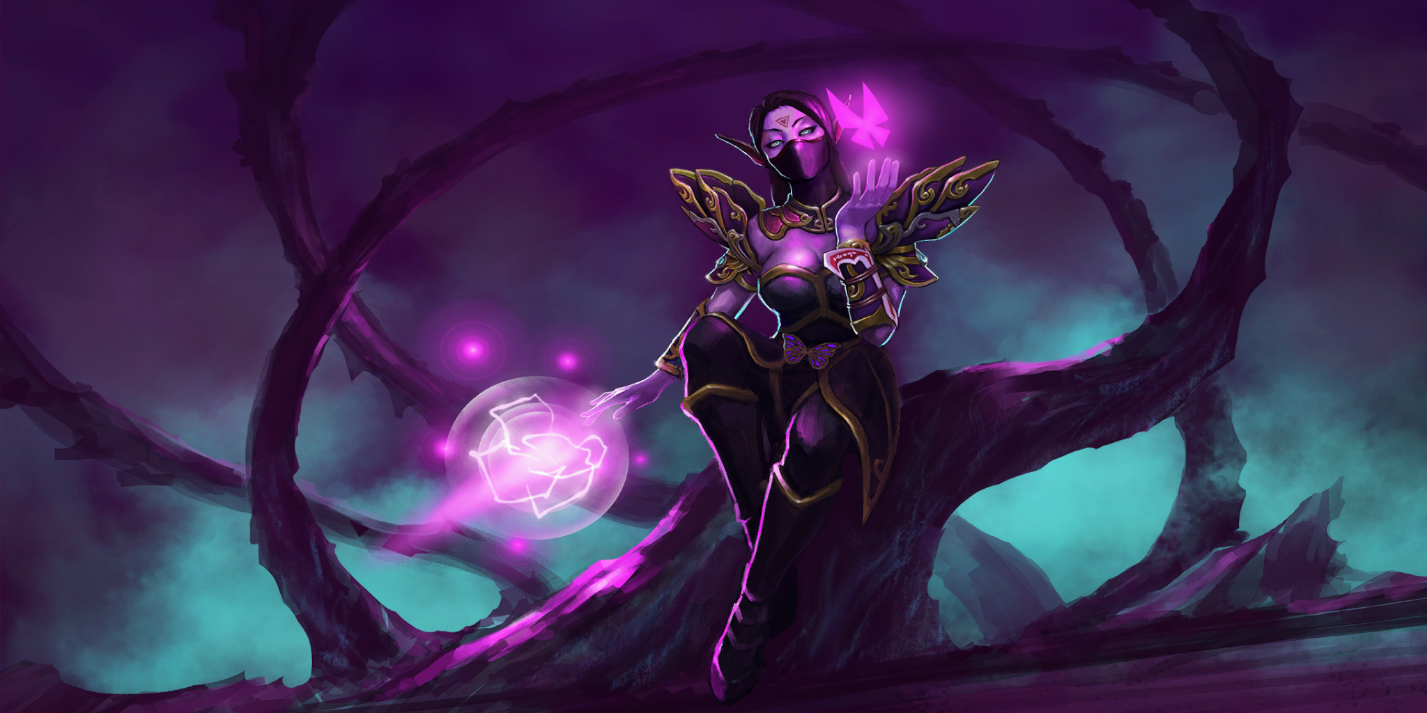 Spectre Dota 2 personaggio, 2048x1024 2K, Desktop