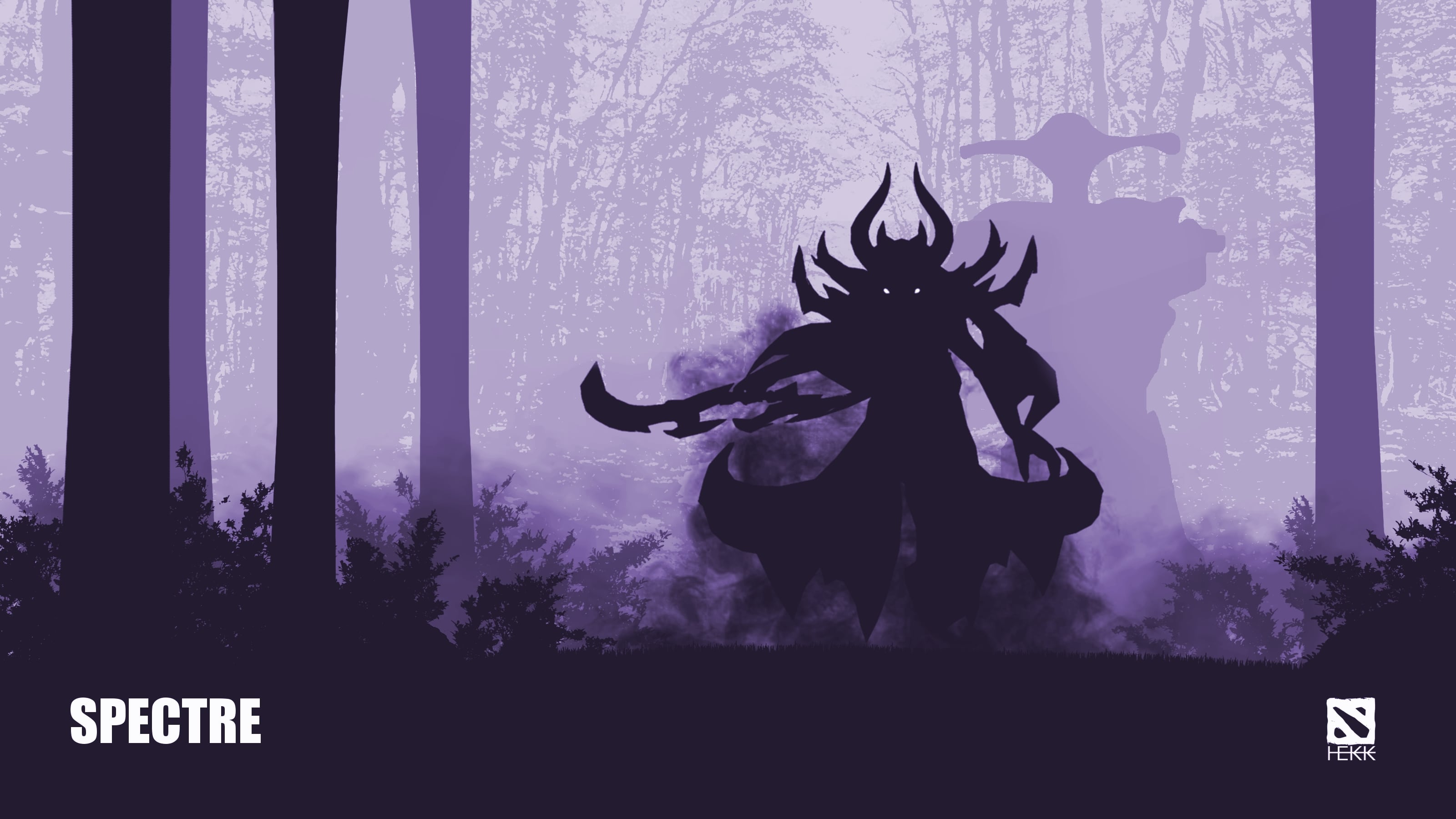 Spectre Dota 2 silhouette viola, 3200x1800 WQXGA, Monitor Gaming