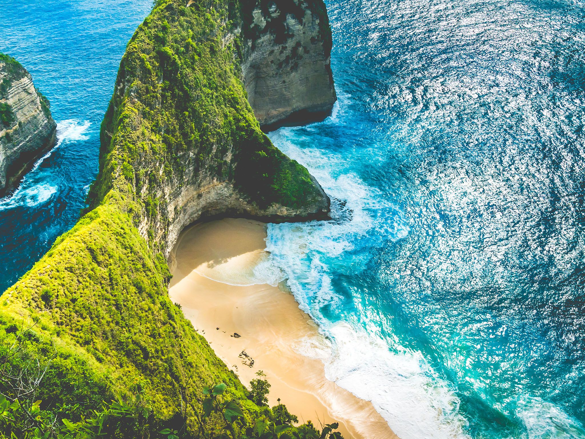 Spiaggia Kelingking Bali dall'alto, 2048x1536 Hi-Res, iMac