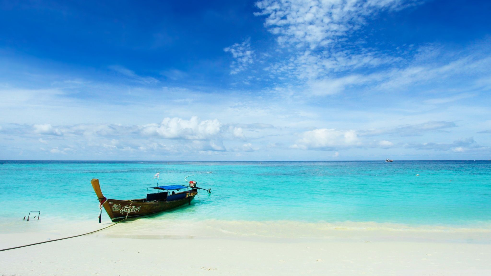 Barca legno spiaggia Bali, 2048x1152 Hi-Res, PC Desktop