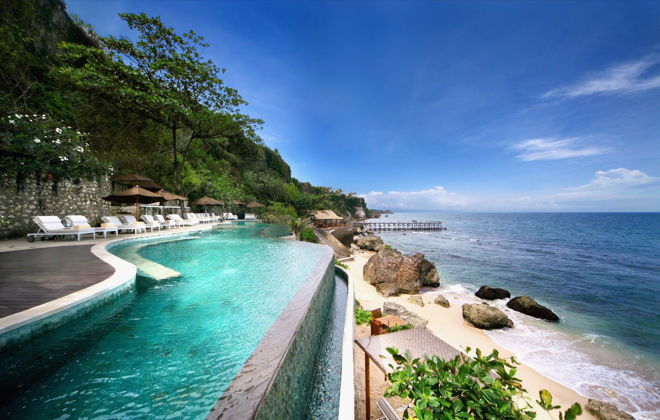 Piscina infinity resort Bali, 2152x1369 2K, Desktop