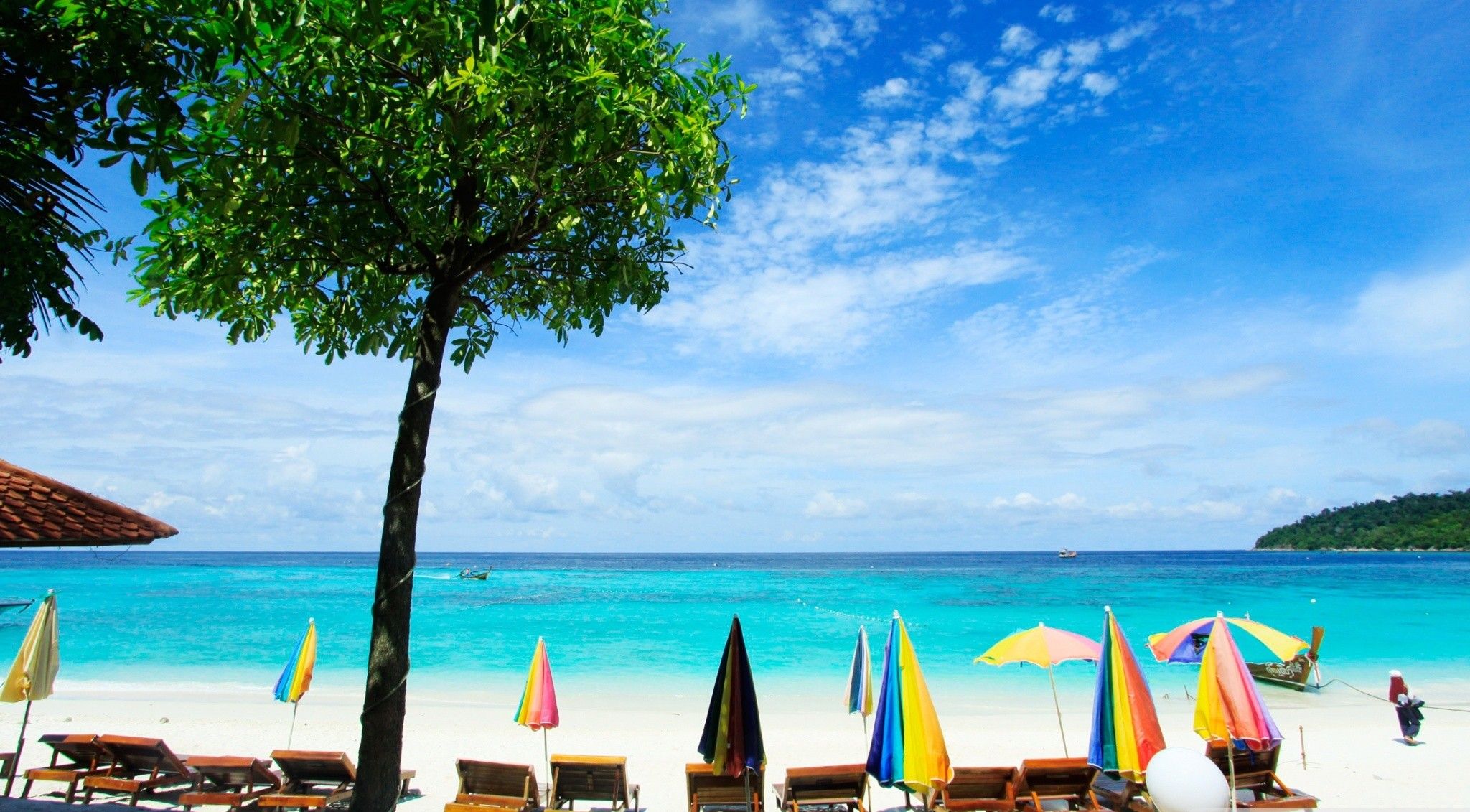 Spiaggia con alba dorata, 1366x768 HD, Desktop