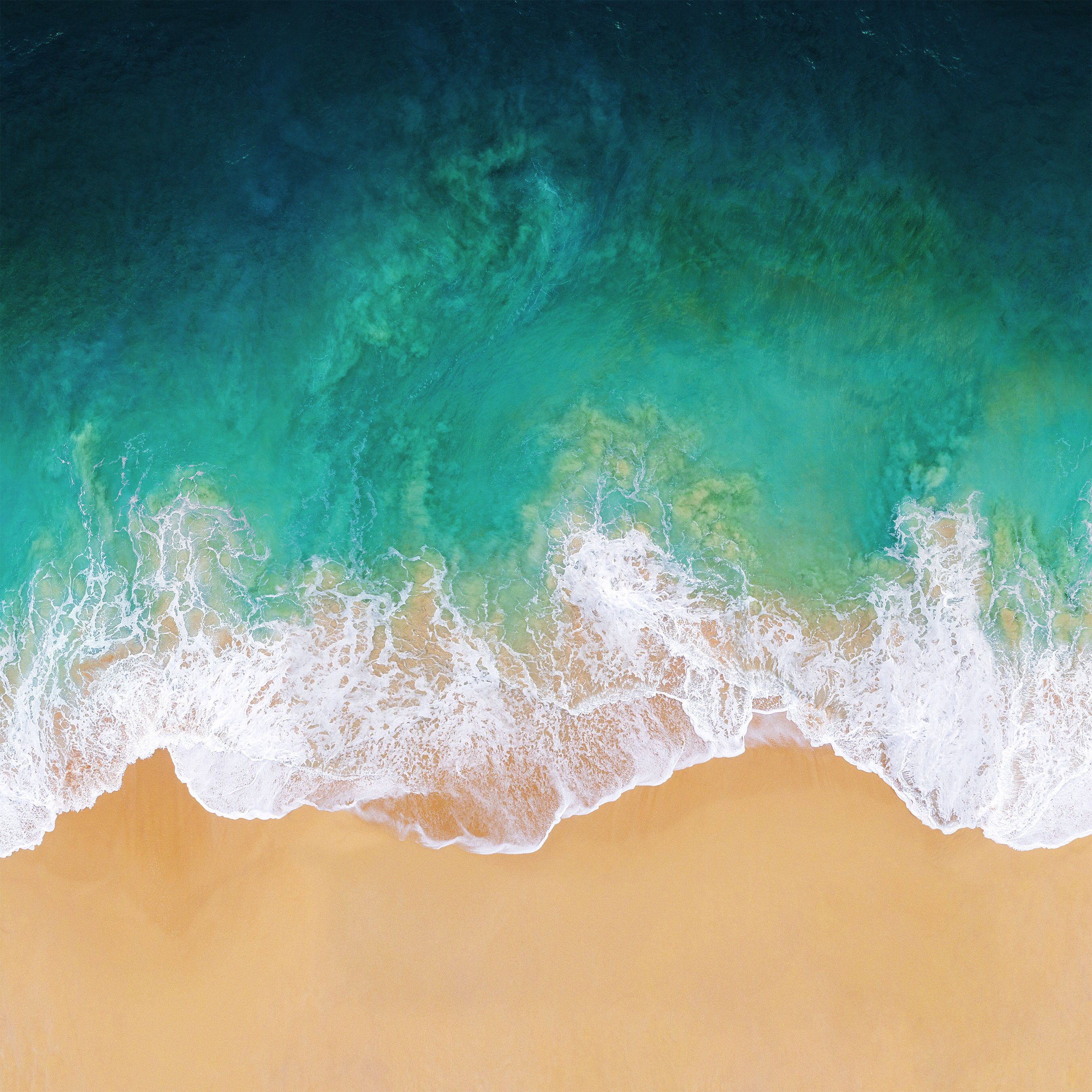 Onde oceano e spiaggia iOS, sfondi iPad, 2706x2706 2K+, iPad Air