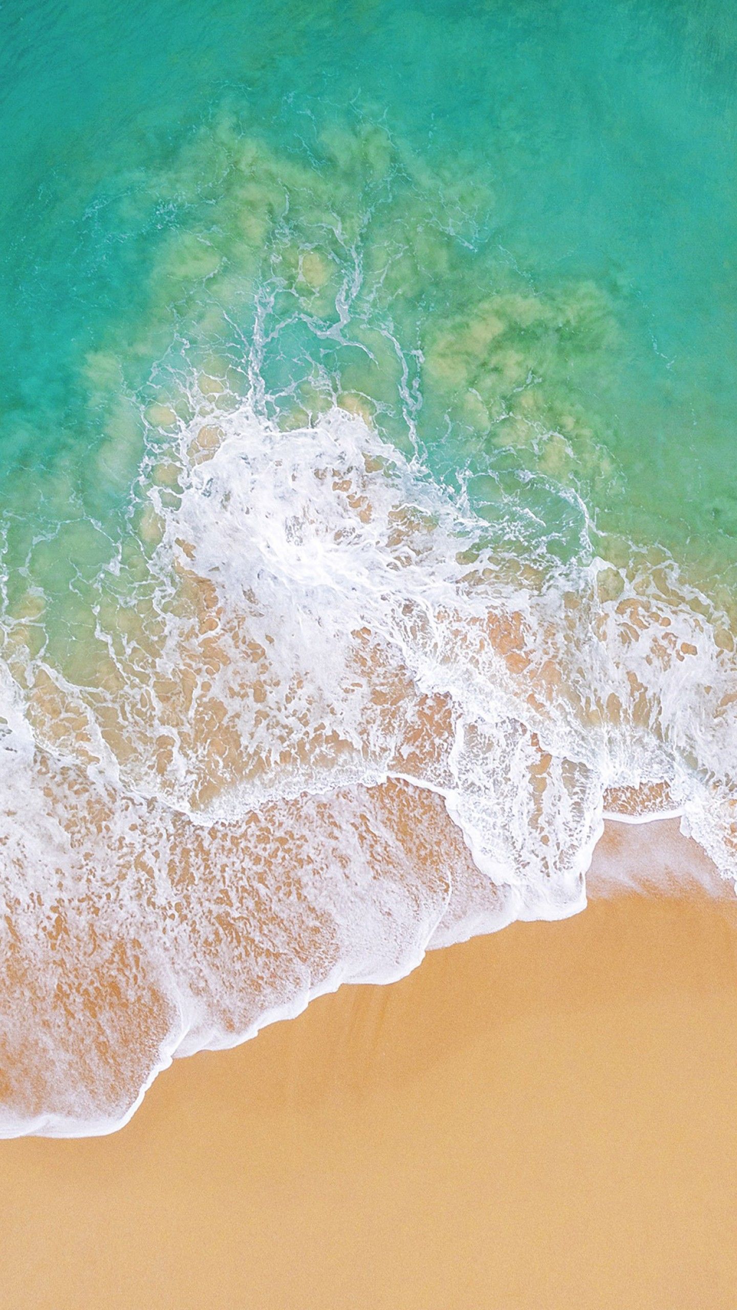 Spiaggia oceano vista dall'alto, 1440x2560 Verticale, iPhone Plus