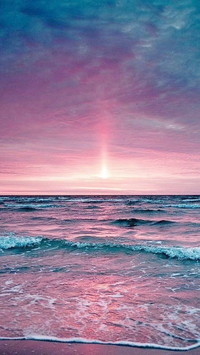 Spiaggia tramonto rosa viola, 777x1377 Verticale, OnePlus