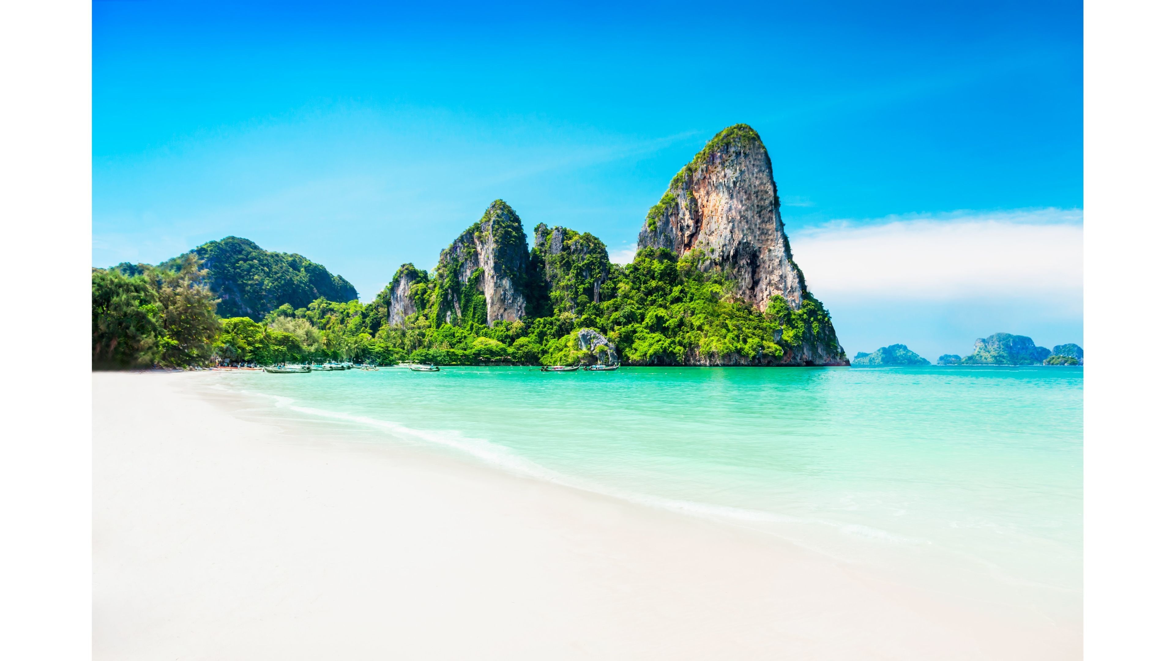 Spiaggia tropicale con scogliere, 3840x2160 UHD, Monitor Gaming