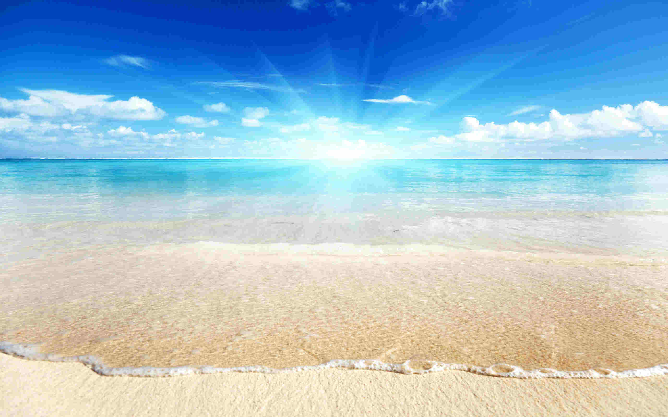 Spiaggia caraibica con sole, 2560x1600 2K+, Monitor Gaming
