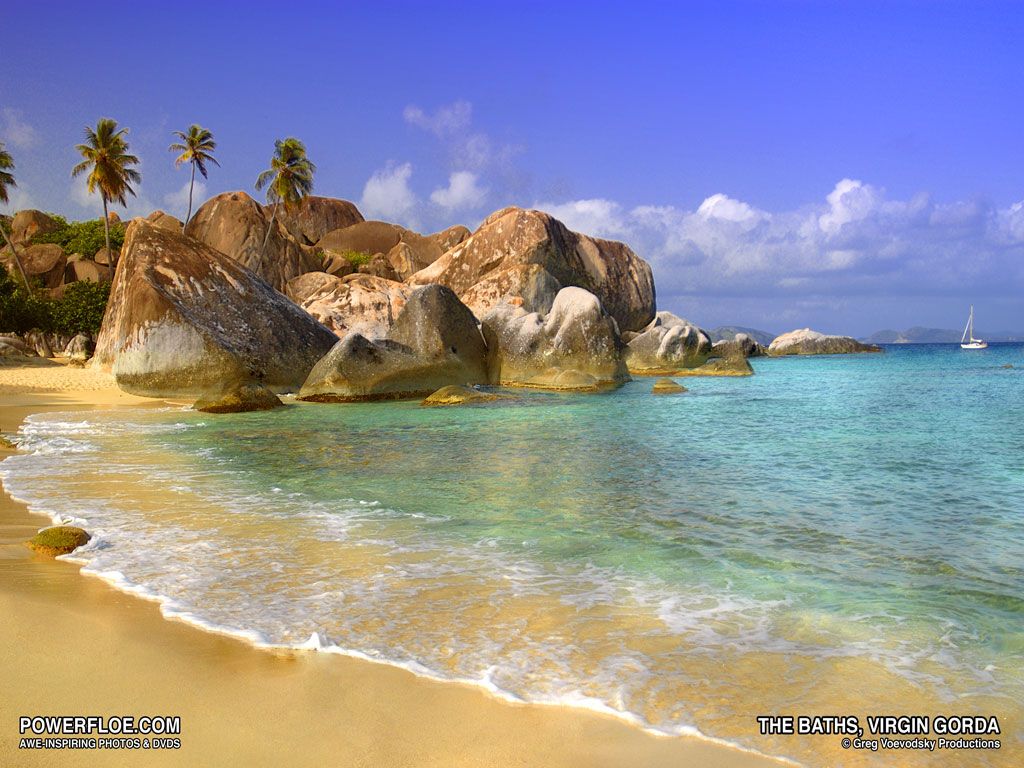 Spiaggia tropicale con rocce granitiche, 1024x768 HD, Desktop