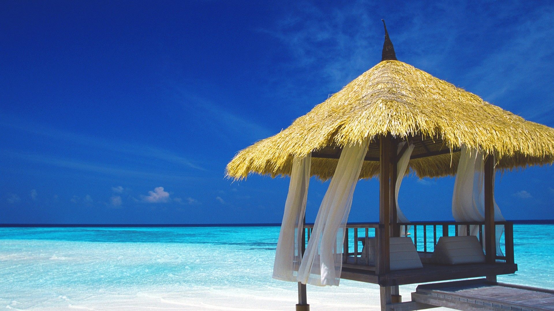 Capanna spiaggia tropicale, 1920x1080 Full HD, Desktop
