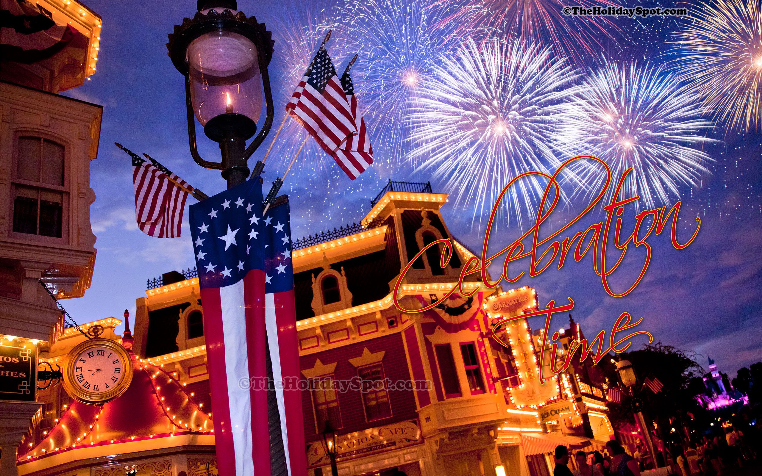 Bandiere USA e fuochi artificio, 2560x1600 2K, MacBook Pro