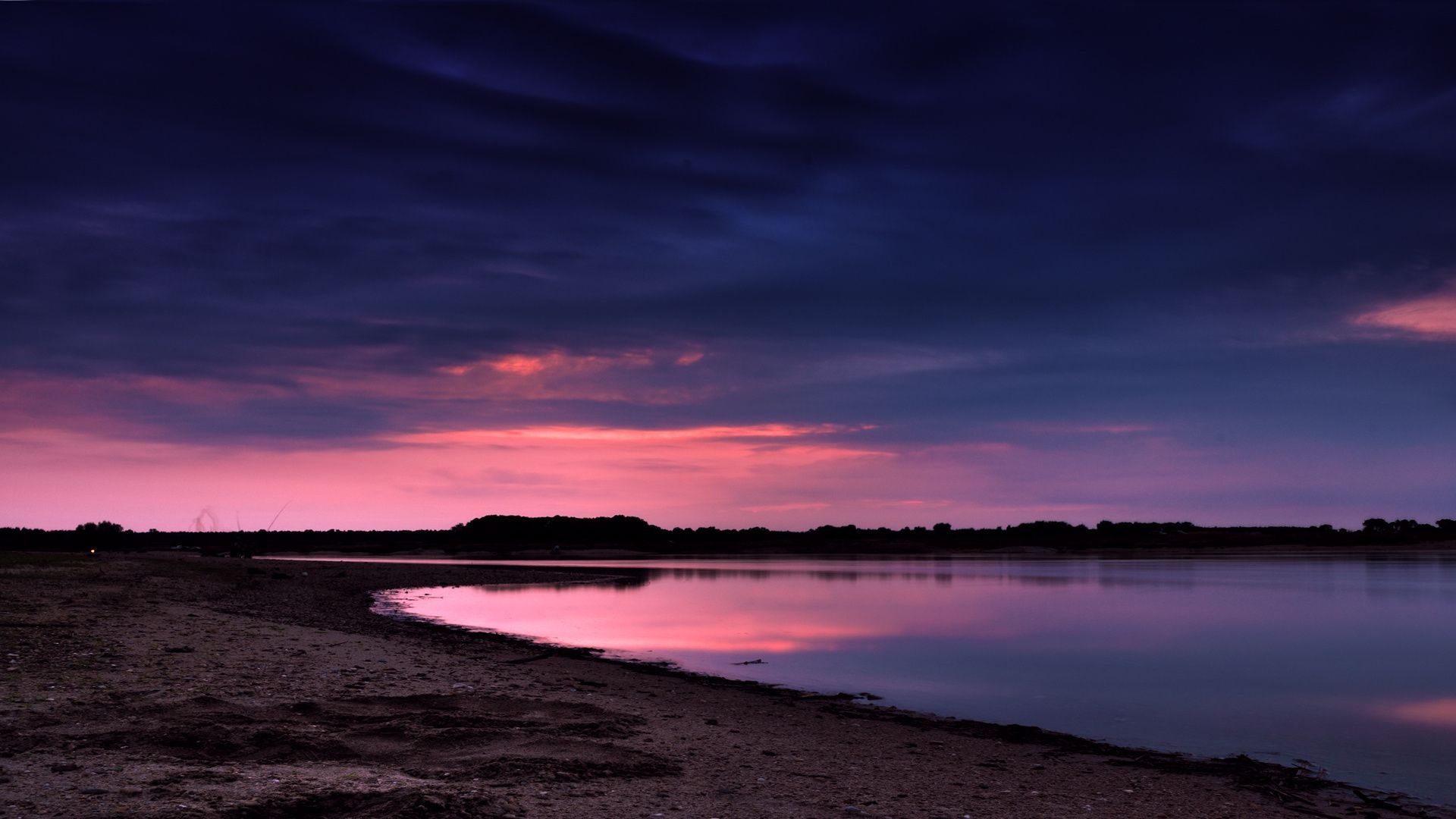 Spiaggia al crepuscolo notturno, 1920x1080 1080p, Desktop