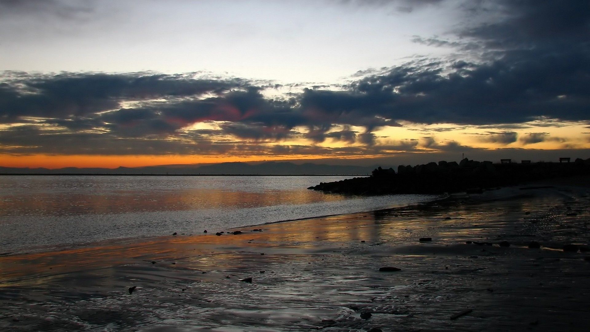 Spiaggia al tramonto, 1920x1080 Full HD 1080p, Desktop