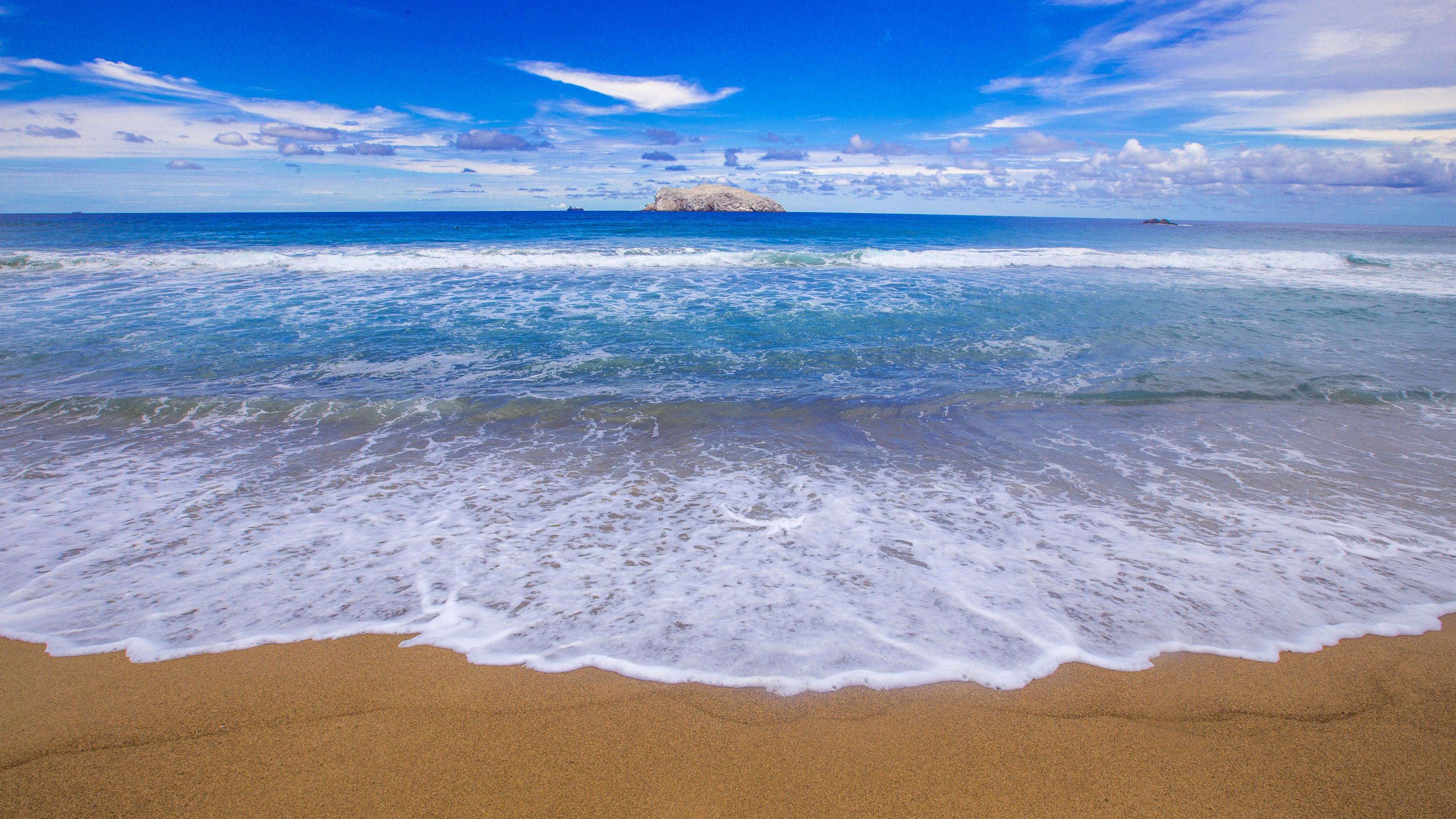 Spiaggia messicana onde oceano, 3840x2160 Ultra HD, 4K TV