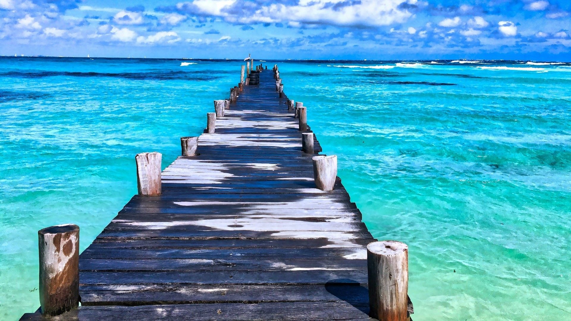 Molo di legno mare turchese, 1920x1080 Full HD, PC