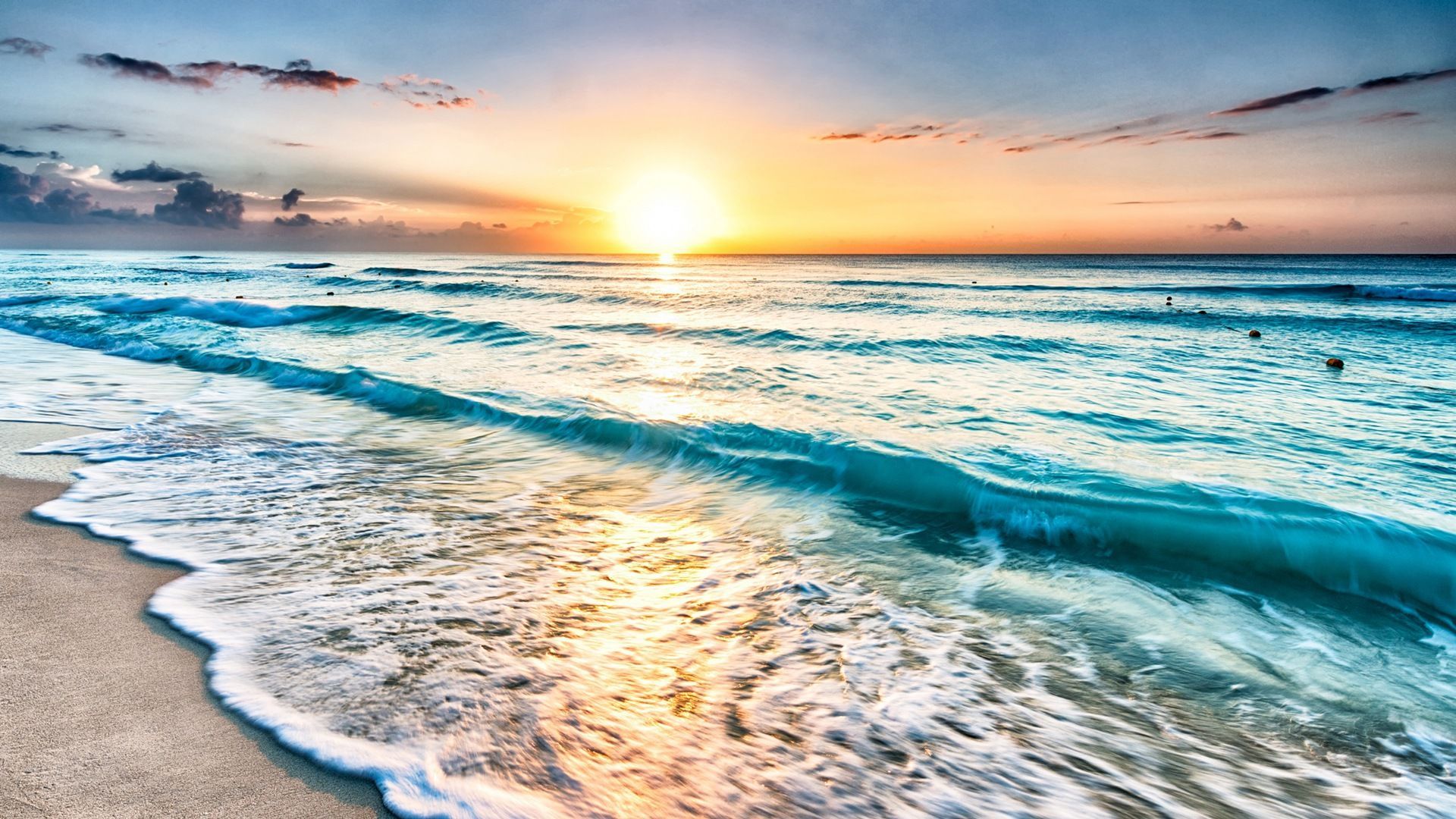 Tramonto su spiaggia tropicale, 1920x1080 1080p, Desktop