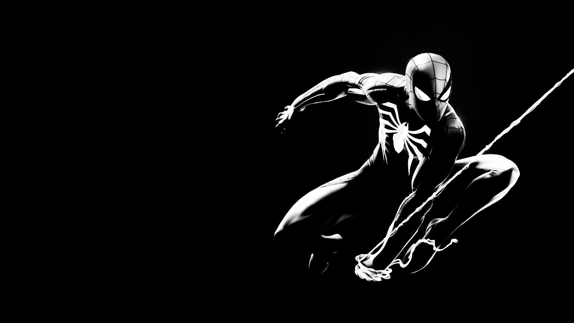Spider-Man bianco e nero, Marvel, 1920x1080 1080p, Desktop