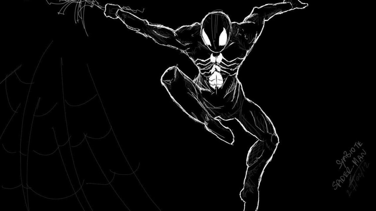 Spider-Man bianco e nero, 1280x720 720p, PC