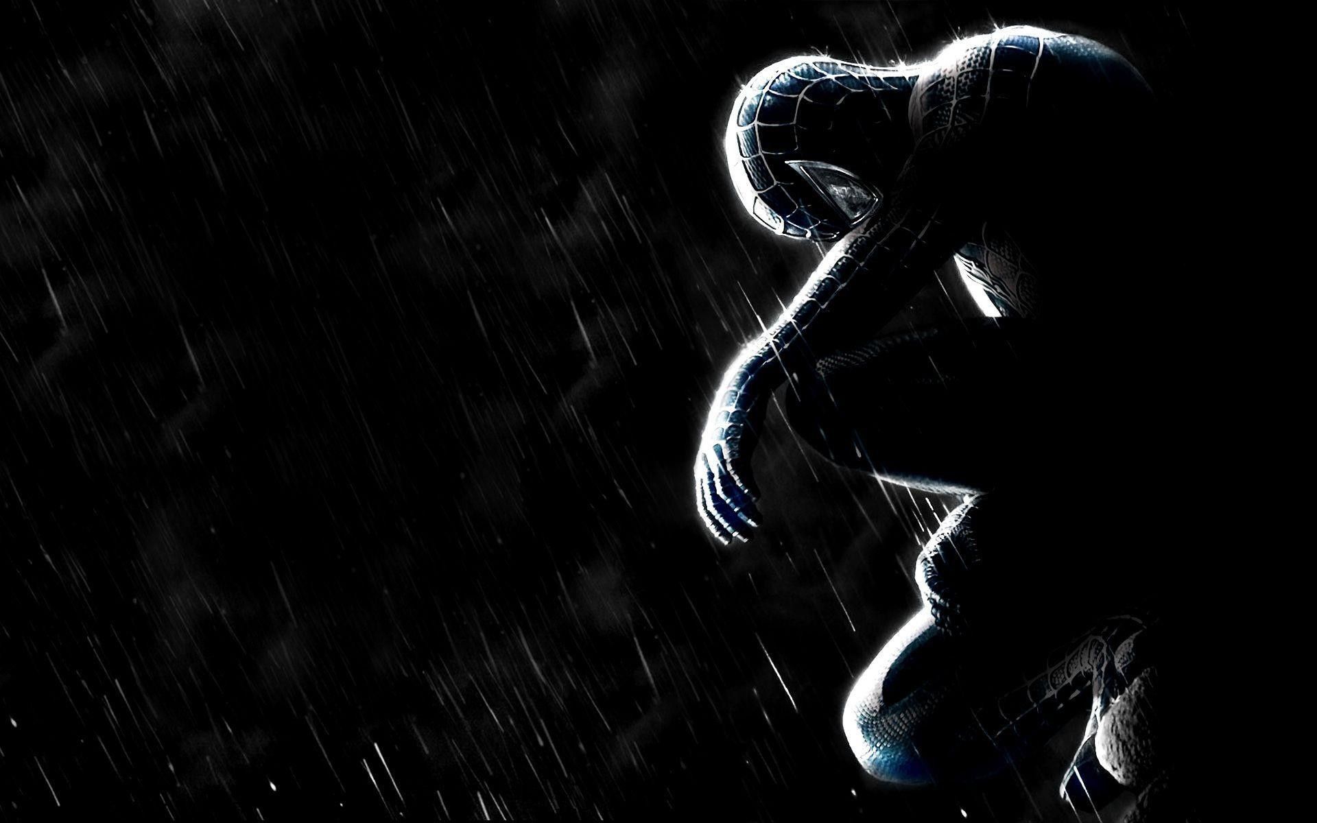 Spider-Man simbionte nero pioggia, Marvel, 1920x1200 WUXGA, Desktop