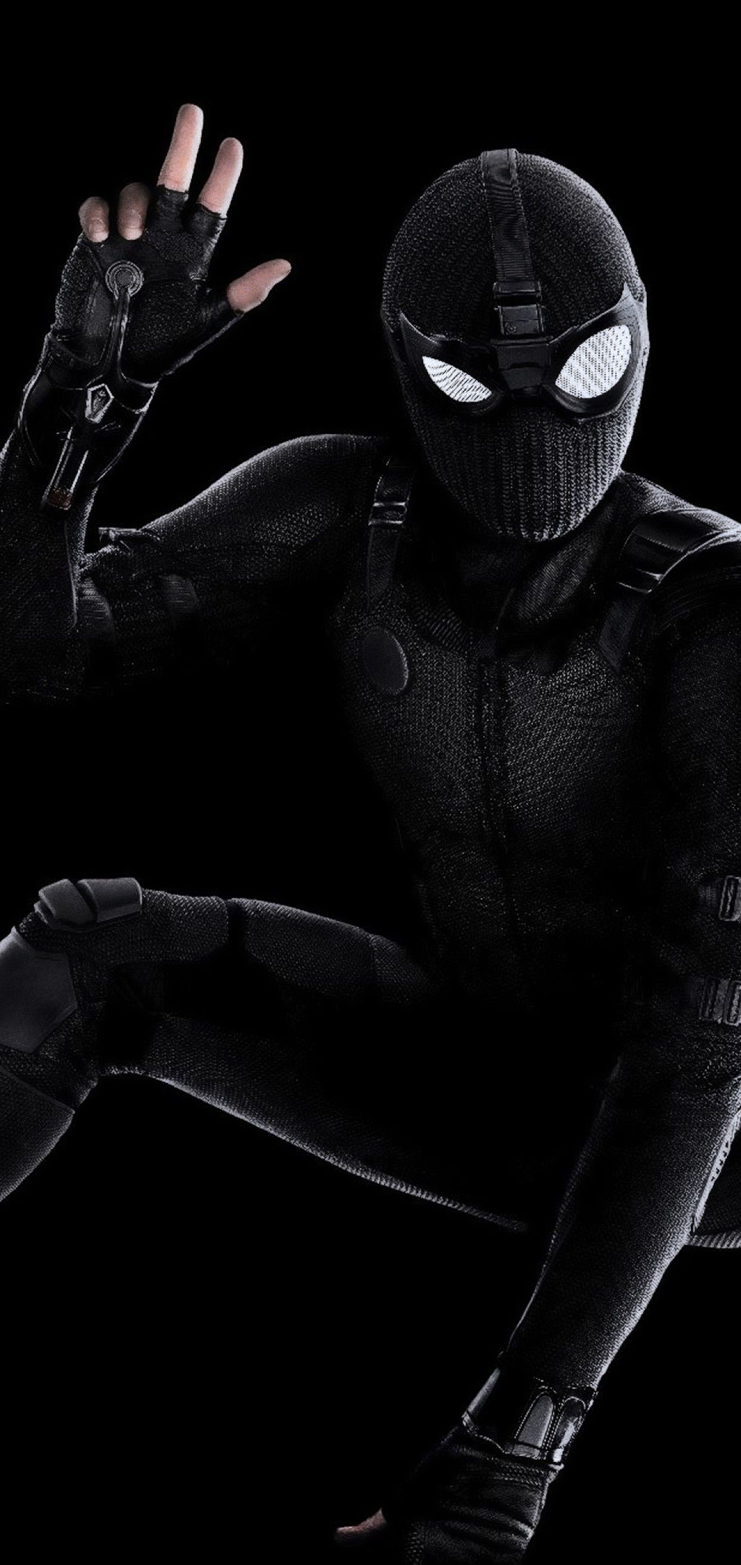 Spider-Man tuta nera, 1440x3040 Verticale, Mobile