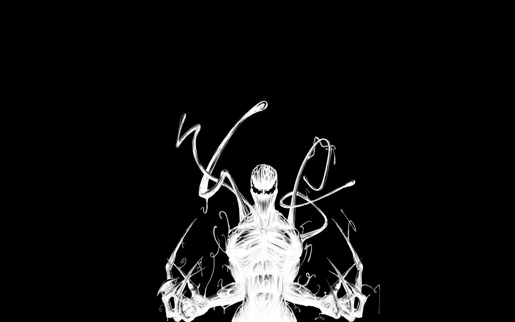 Venom bianco e nero, simbionte, 1680x1050 HD, Desktop