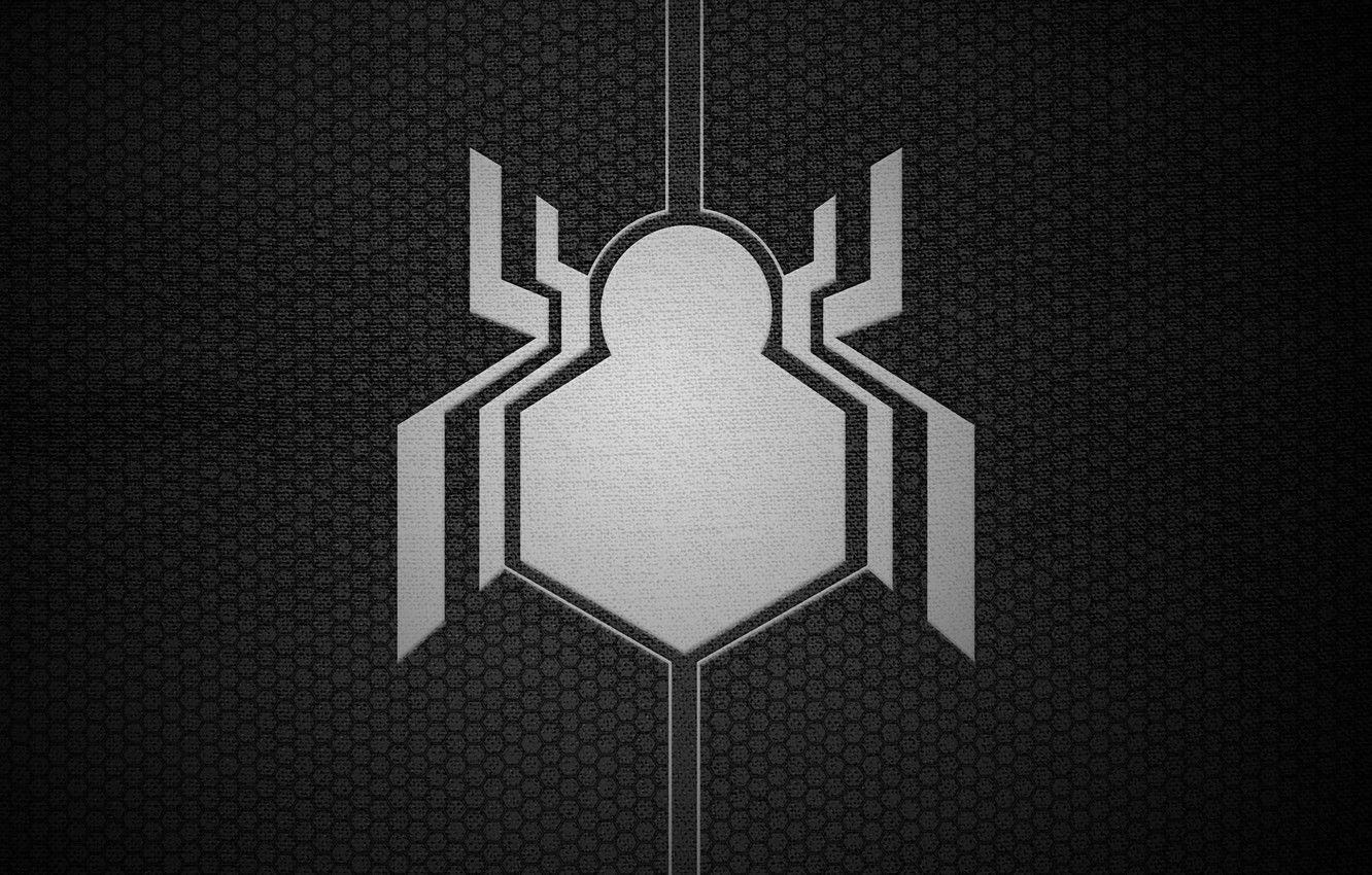 Logo ragno Spider-Man nero, 1332x850 720p, PC