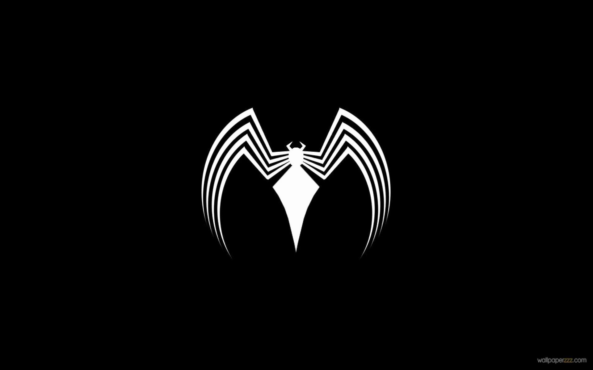 Logo Venom simbionte bianco nero, 1920x1200 WUXGA, PC