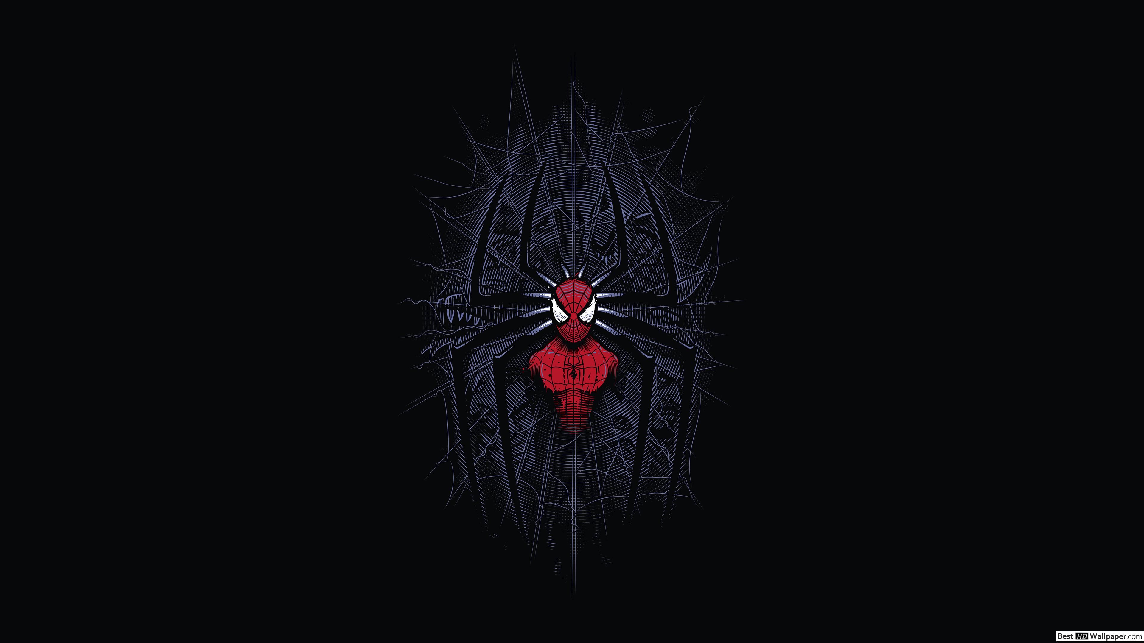 Spider-Man logo minimalista, 3840x2160 4K Ultra HD, Monitor 4K