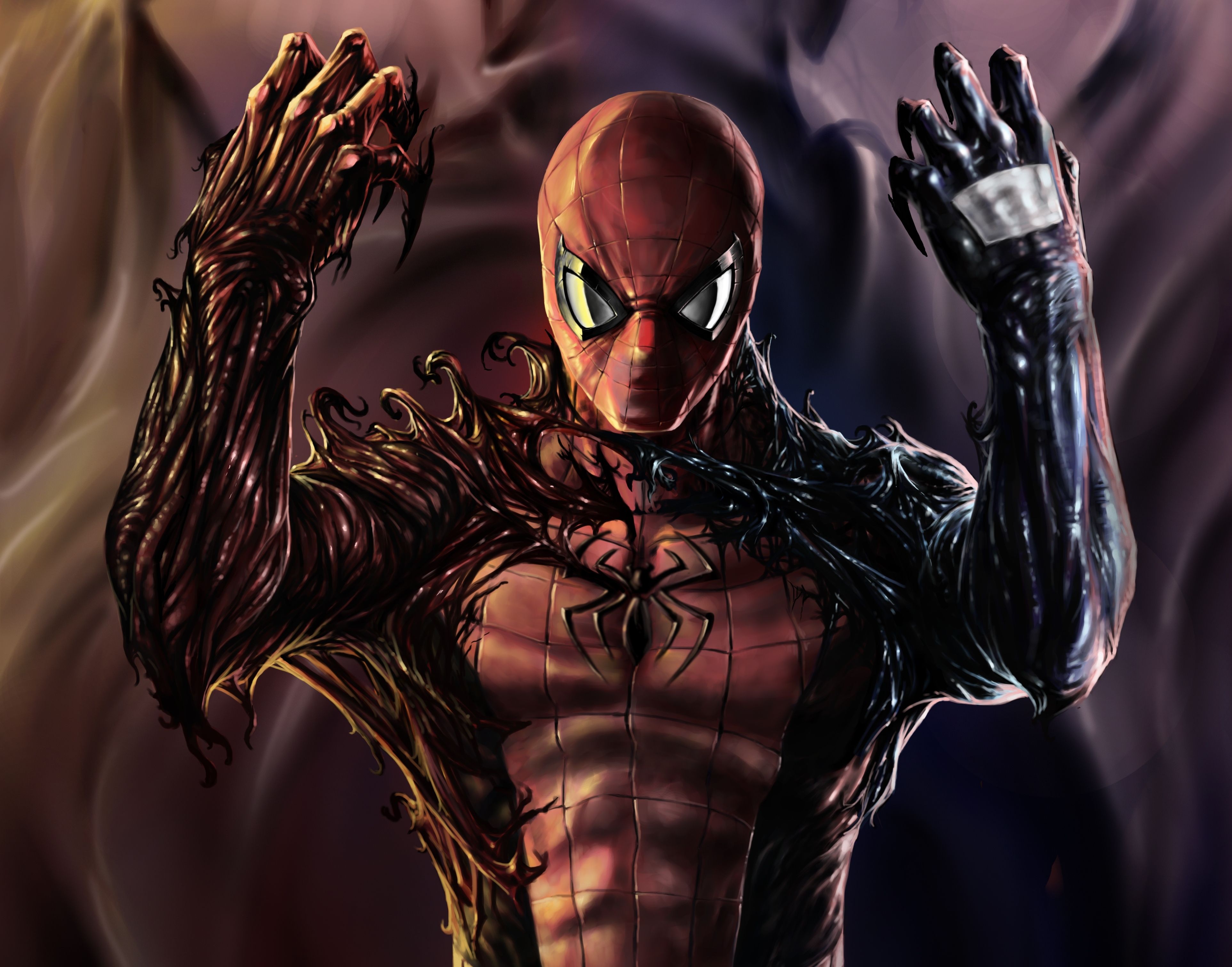 Spider-Man simbionte Venom, Marvel, 3850x3023 4K Ultra HD, Desktop