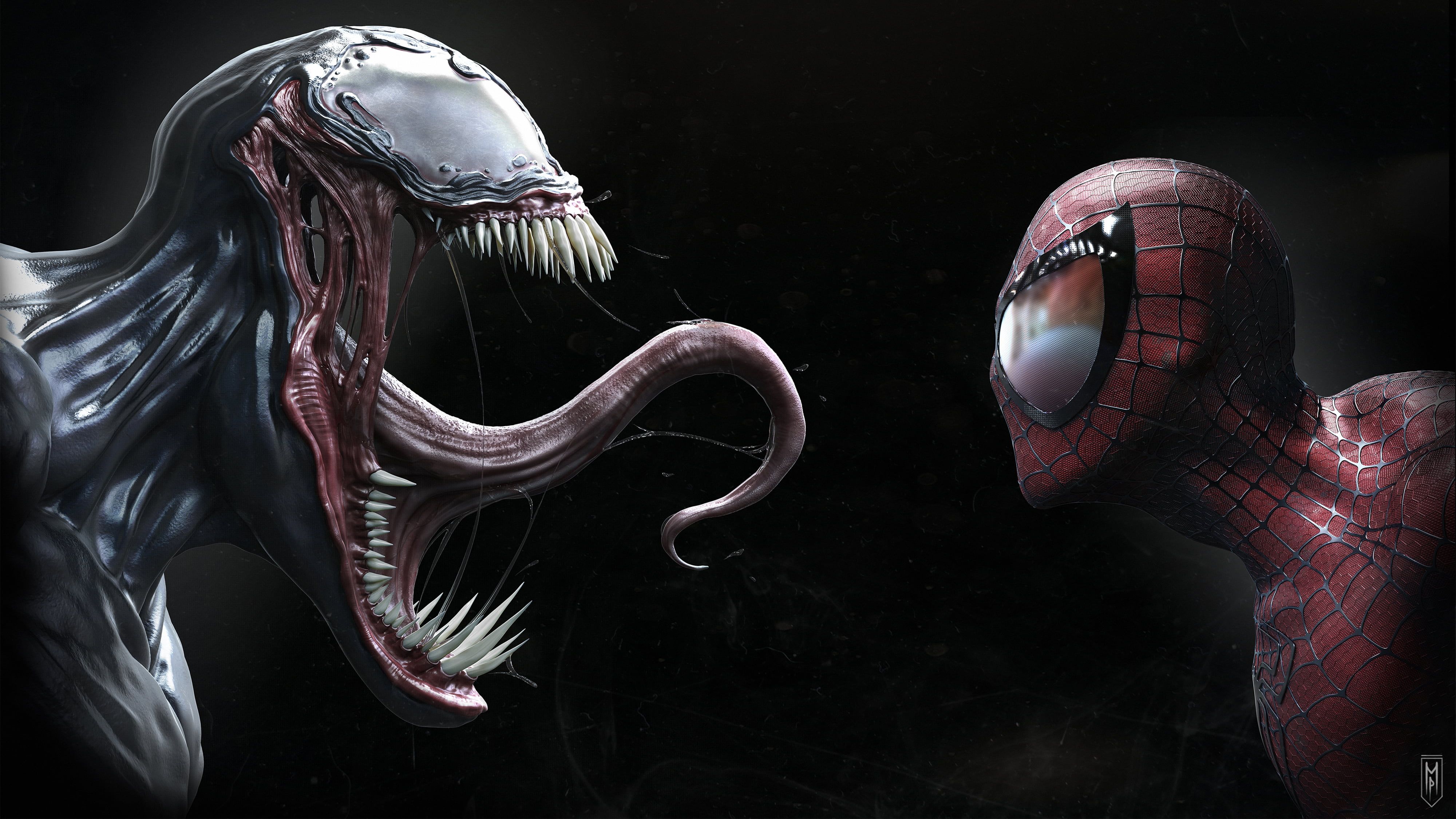 Spider-Man e Venom faccia a faccia, simbionte, 4000x2250 4K Ultra HD, Monitor 4K