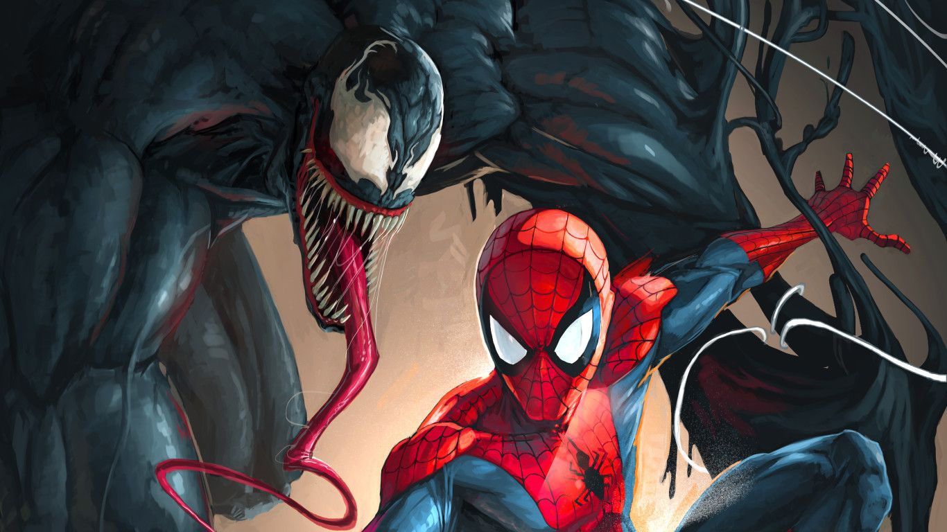 Spider-Man e Venom, Uomo Ragno, 1366x768 HD, Desktop