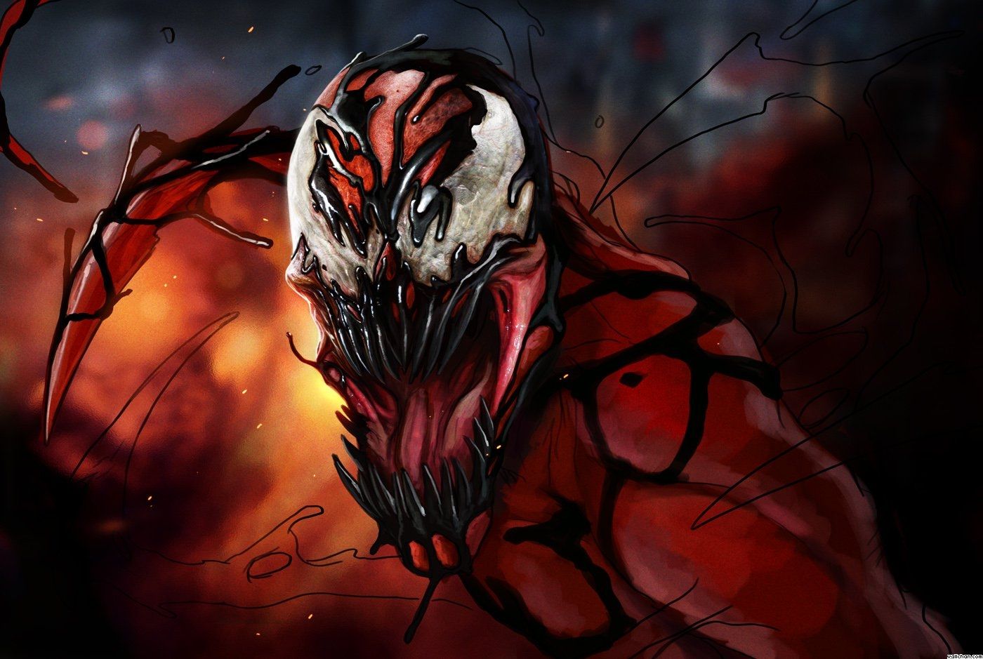 Carnage rosso Marvel, MCU, 1400x939 720p, Laptop