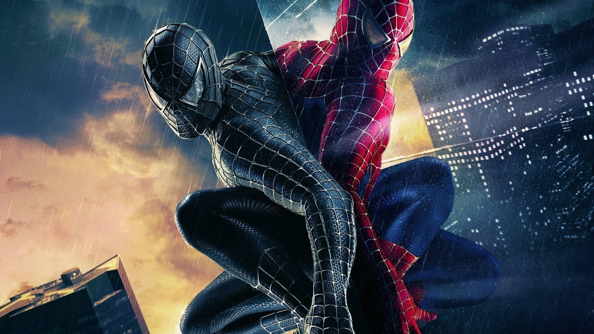 Spider-Man e Venom città, 1920x1080 1080p, PC