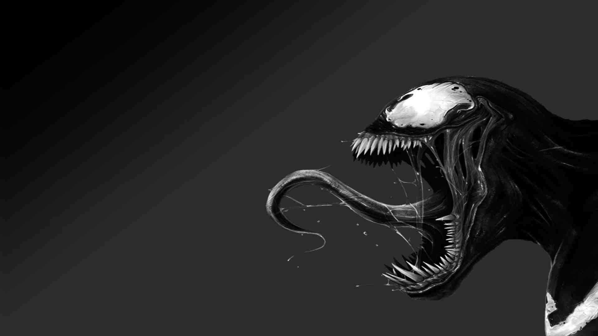 Venom bianco e nero, 1920x1080 Full HD, Desktop