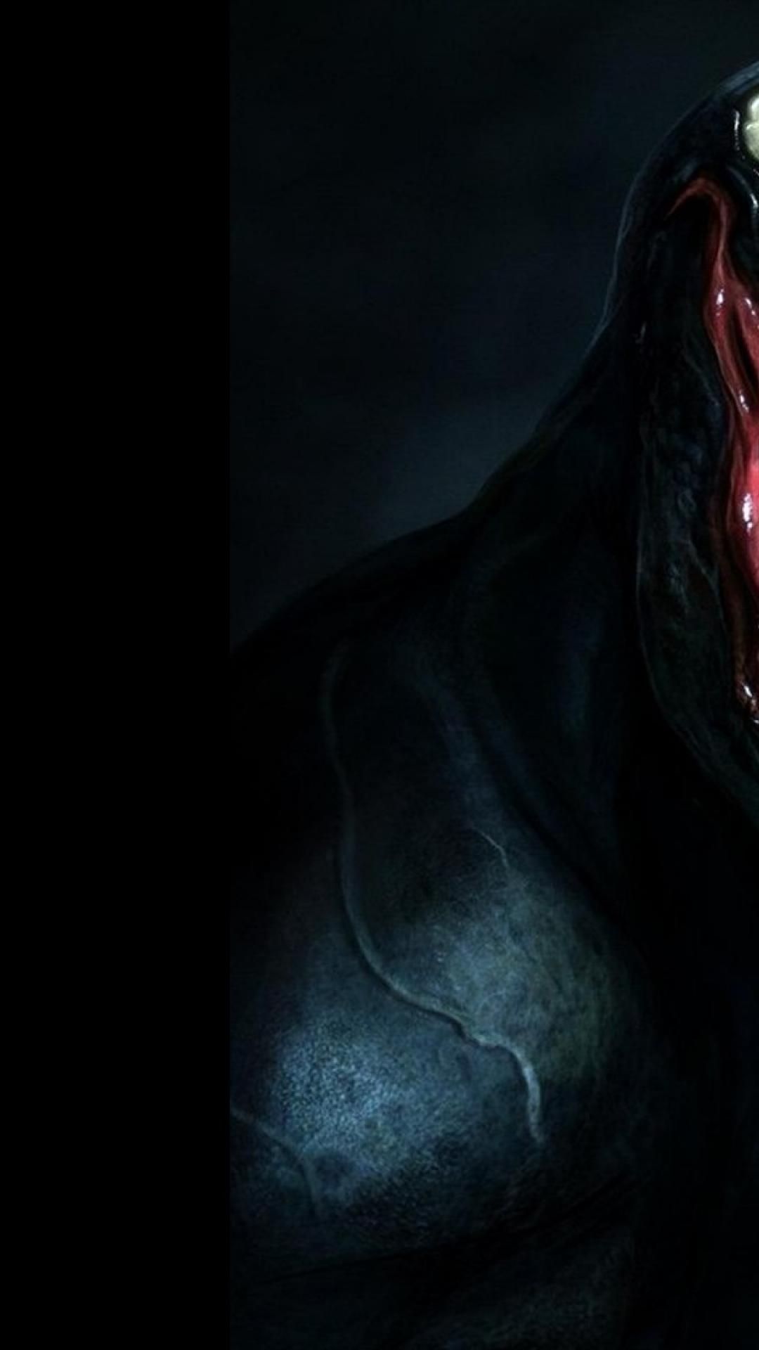Venom silhouette scuro rosso, 1080x1920 Full HD Verticale, Smartphone